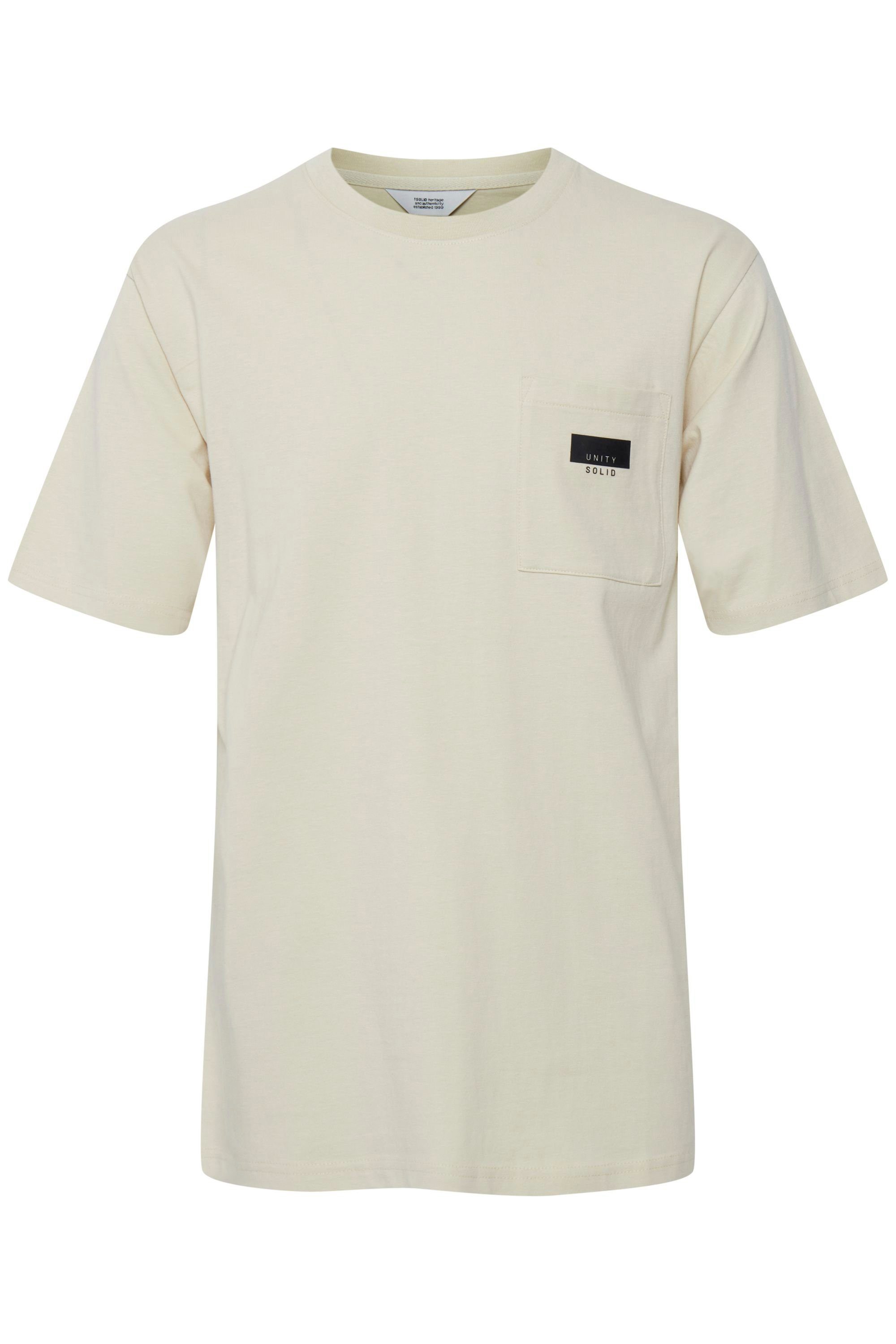 !Solid Tee (130401) Brusttasche 21106125 mit OATMEAL T-Shirt T-Shirt SDVicente