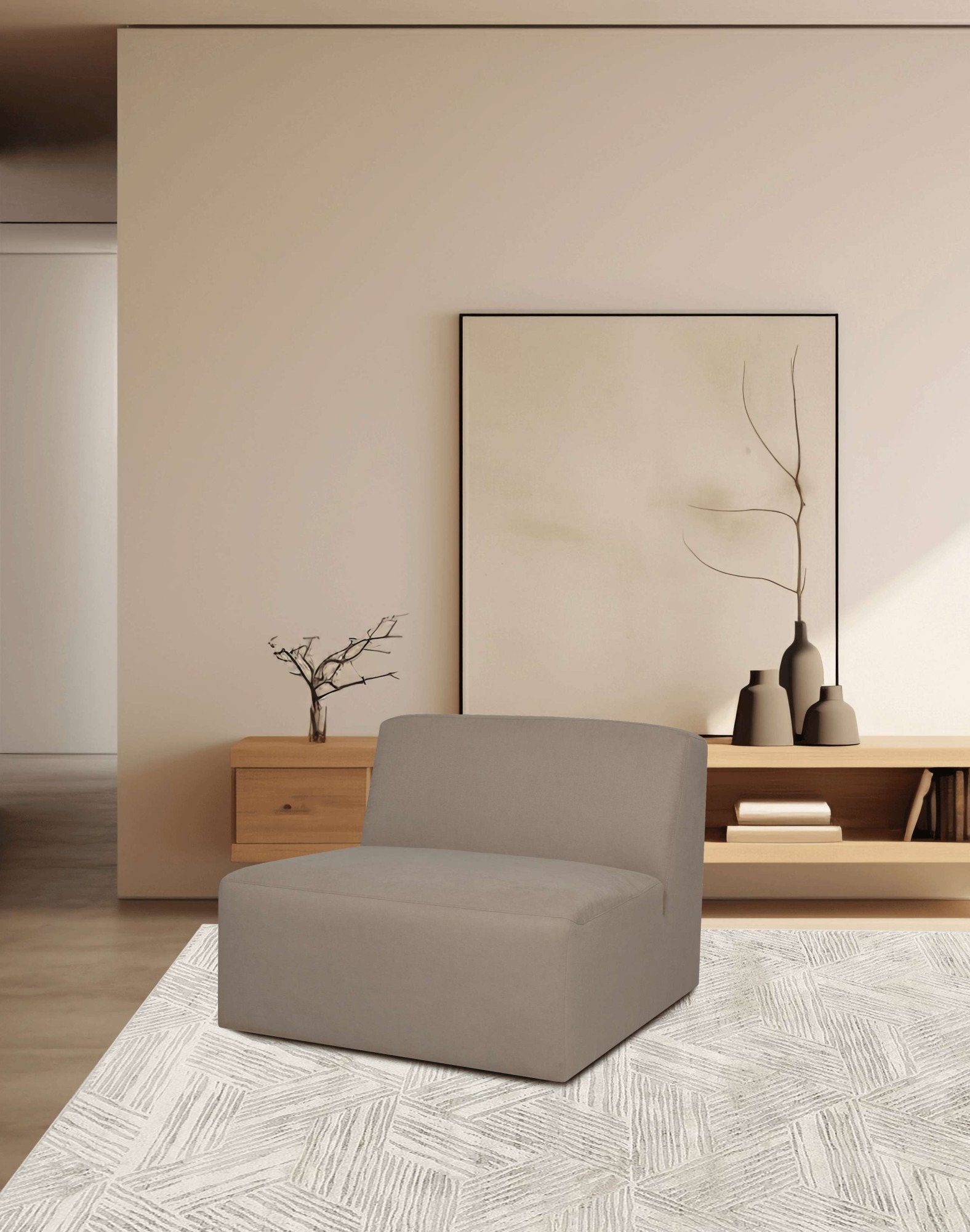 OTTO home 1,5-Sitzer Kelani, mit dekorativer Knopfsteppung an den Armlehnen