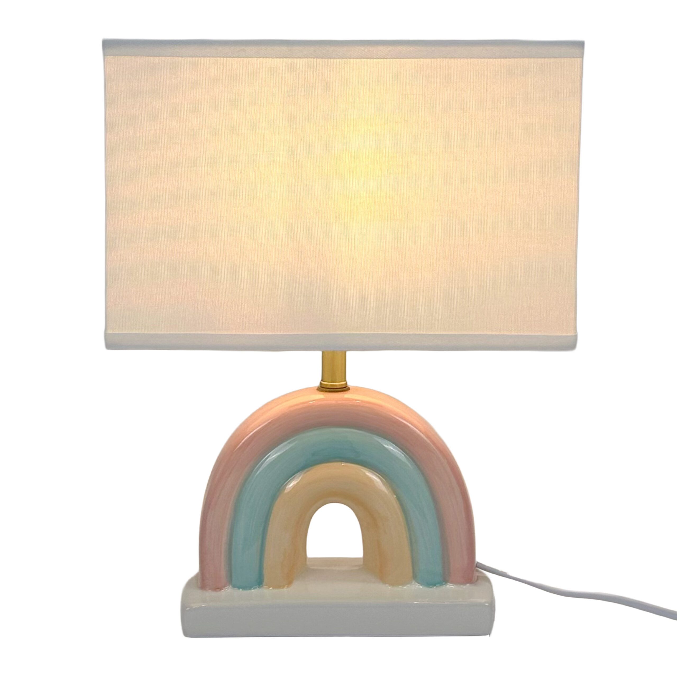 relaxdays Nachttischlampe Tischlampe Regenbogen günstig online kaufen