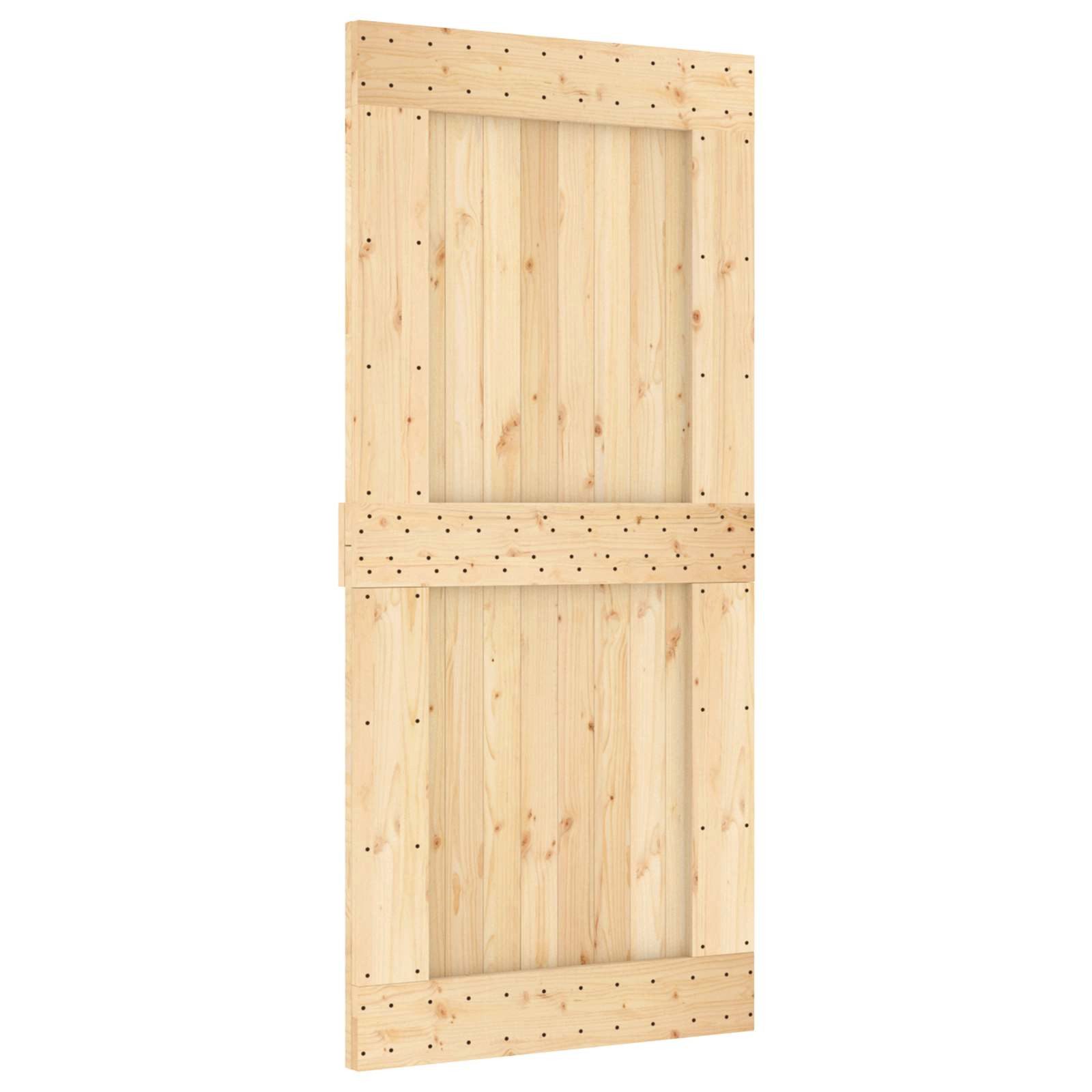 vidaXL Schiebetür Tür NARVIK Natur 95 x 210 cm Massivkiefer (1-St)