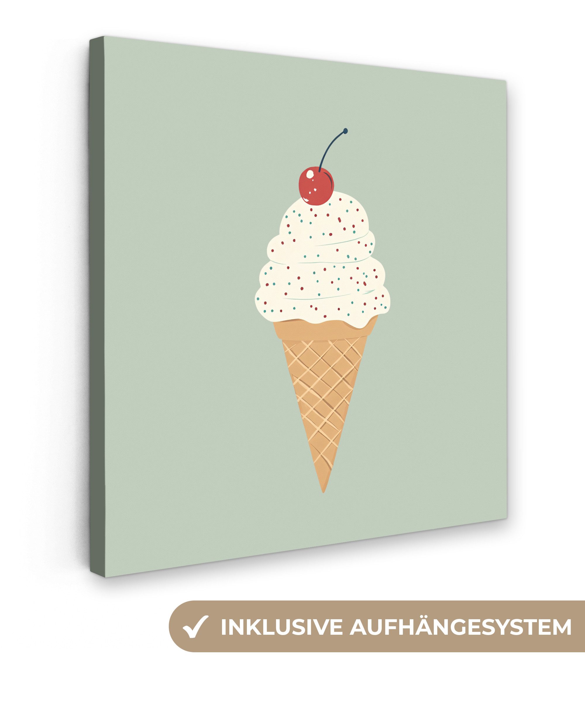 OneMillionCanvasses® Leinwandbild Illustration - Eiscreme - günstig online kaufen