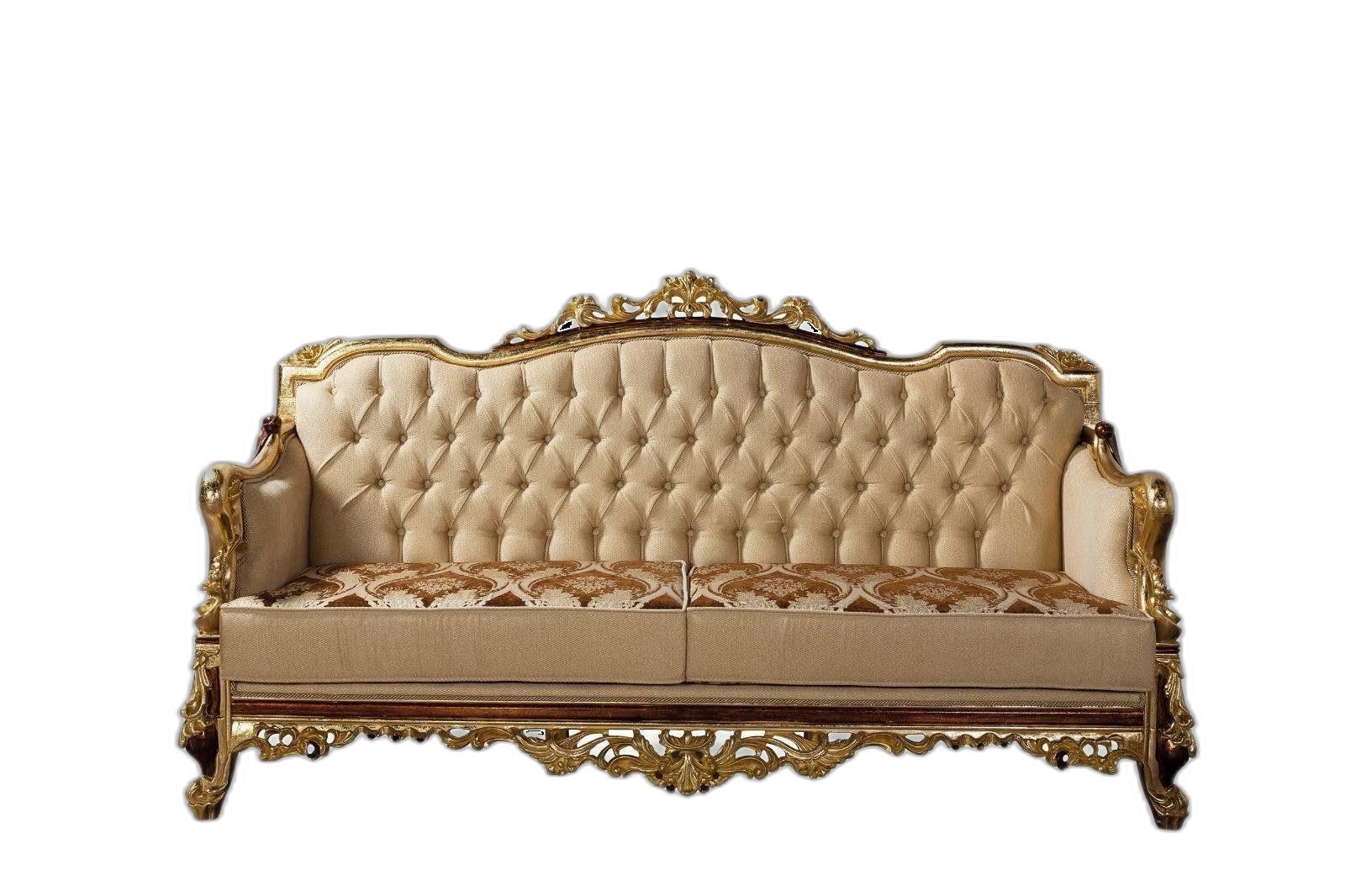 Xlmoebel Chesterfield-Sofa Chesterfield Sofa Barock Dreisitzer Möbel Couch Stoff, Hergestellt in Europa