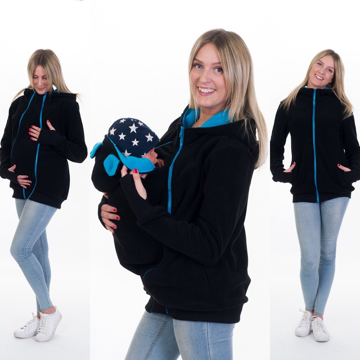 Divita-Mode Umstandsjacke Tragejacke Umstandsjacke für Tragetuch Babytrage  (1-St)