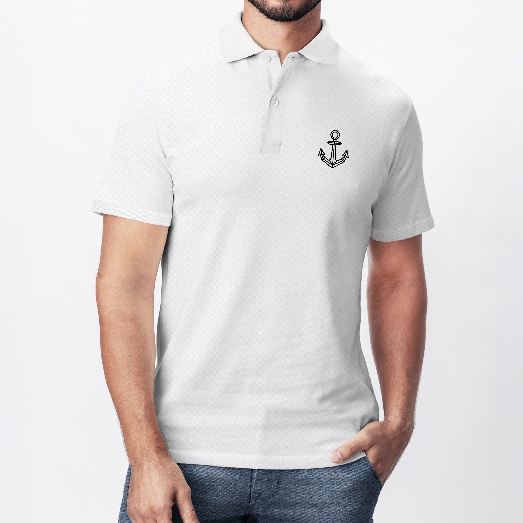 Neverless Poloshirt Poloshirt Herren mit Grafik Print – Kurzarm Polo Sommer Maritimes mit Print – Bild 3 von 5
