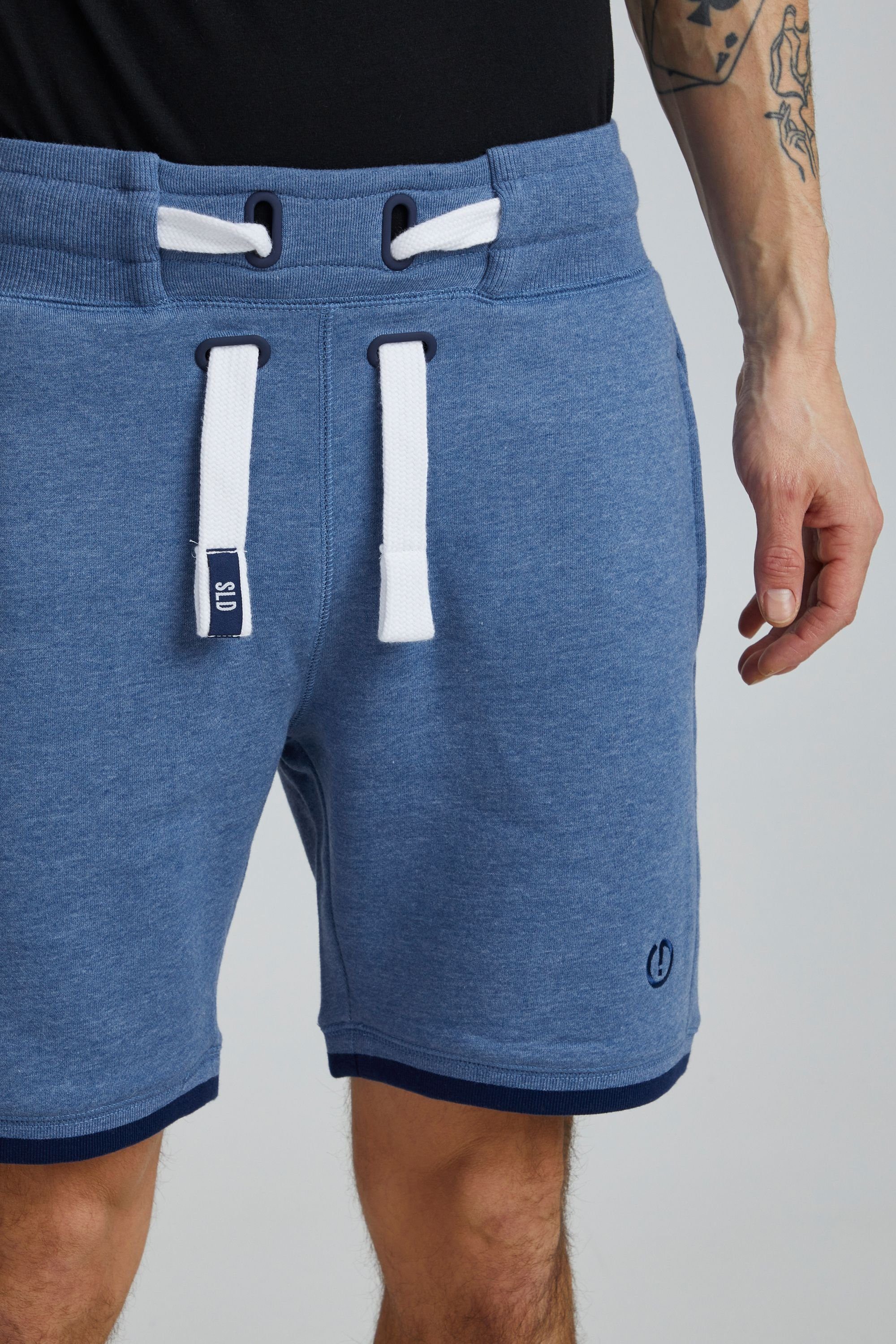 Solid Sweatshorts SDBenjamin Shorts kurze Melange (1542M) Faded Kontrastkordeln mit Blue Hose