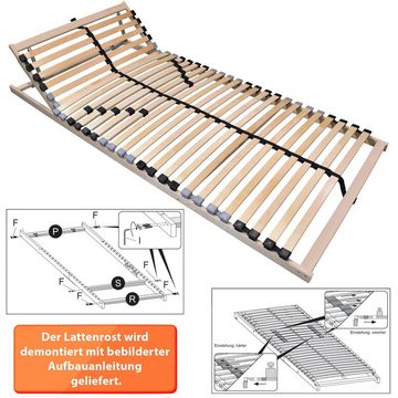 Lattenrost, Coemo, Kopfteil manuell verstellbar, Fußteil nicht verstellbar, ALLSTAR K 80x200 cm, preisgünstige Selbstmontage