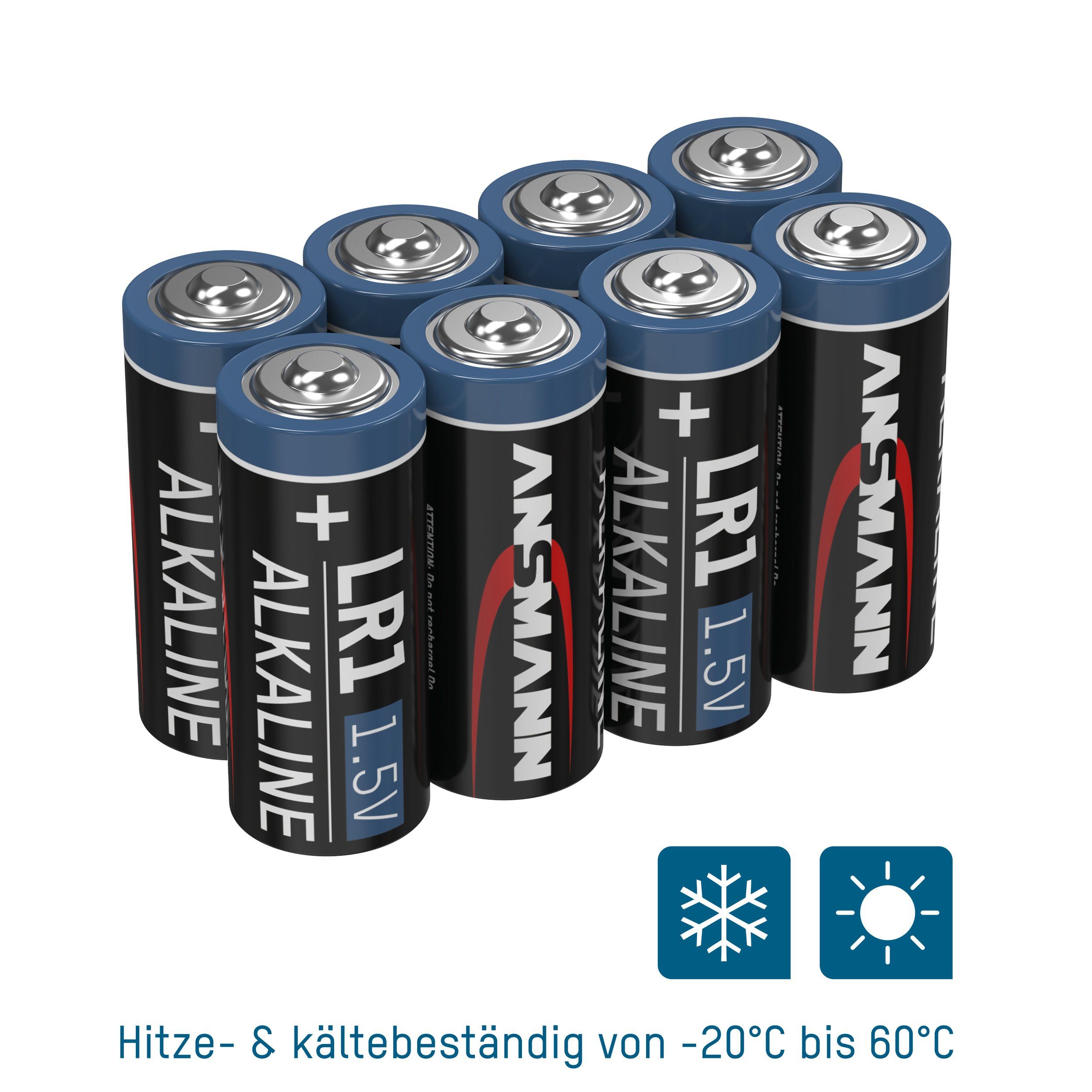 ANSMANN® LR1 1,5V Alkaline Batterie Spezialbatterie - 8er Pack Batterie