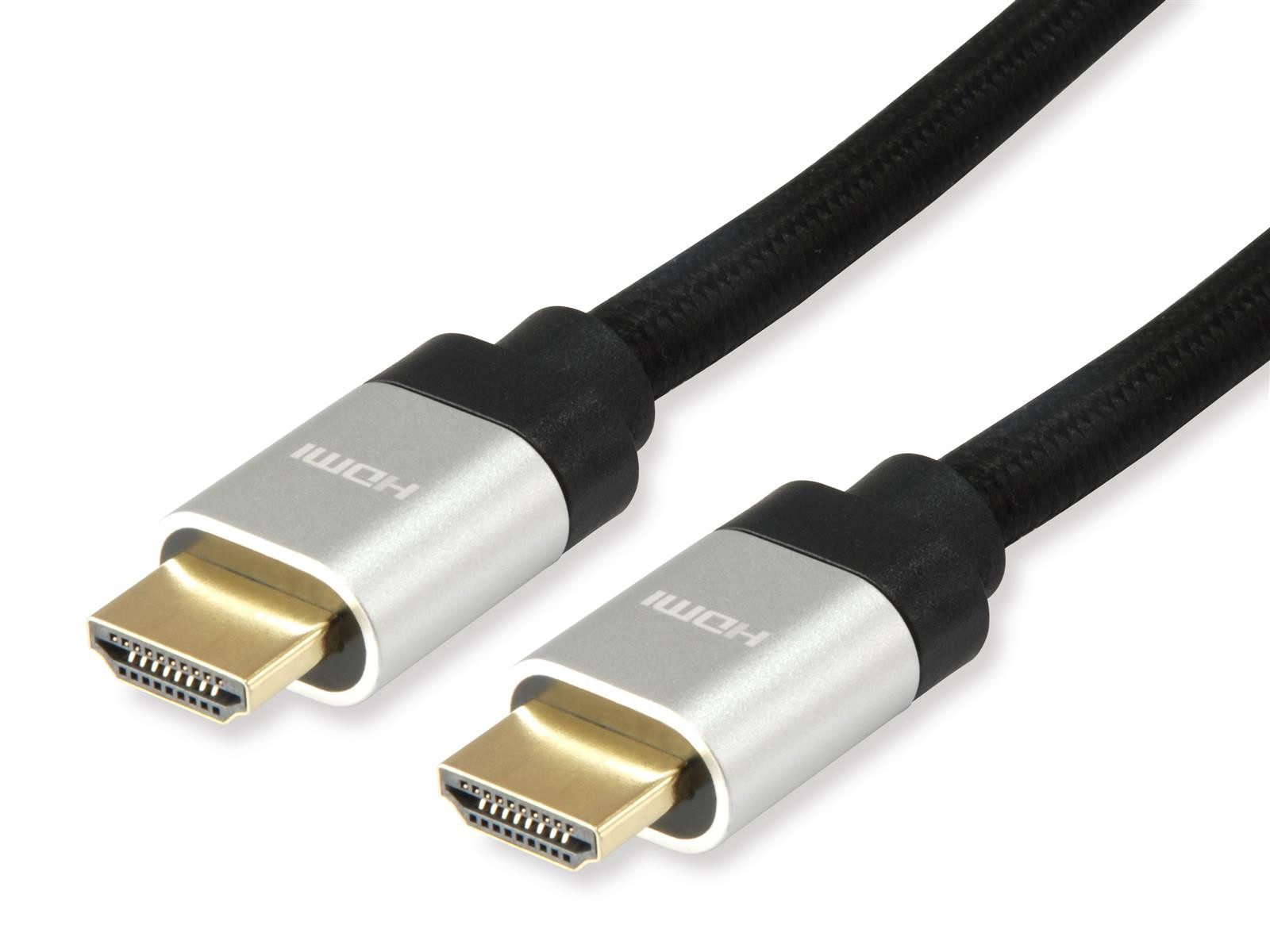 Equip Equip HDMI UHS E.Gewebe 2.1 A-A St/St 15.0m 8K60Hz HDR sw HDMI-Kabel