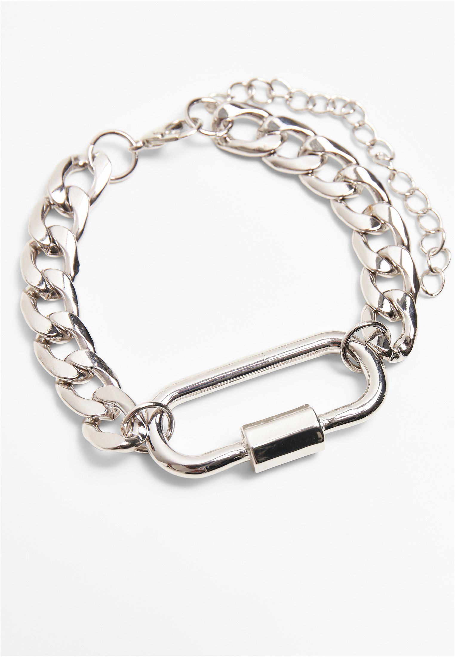 URBAN CLASSICS Bettelarmband Accessoires Fastener silver Bracelet