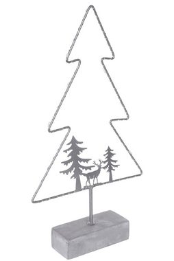 Wohnando LED Dekoobjekt LED Weihnachtsbaum inkl. Gestell und Dekofiguren