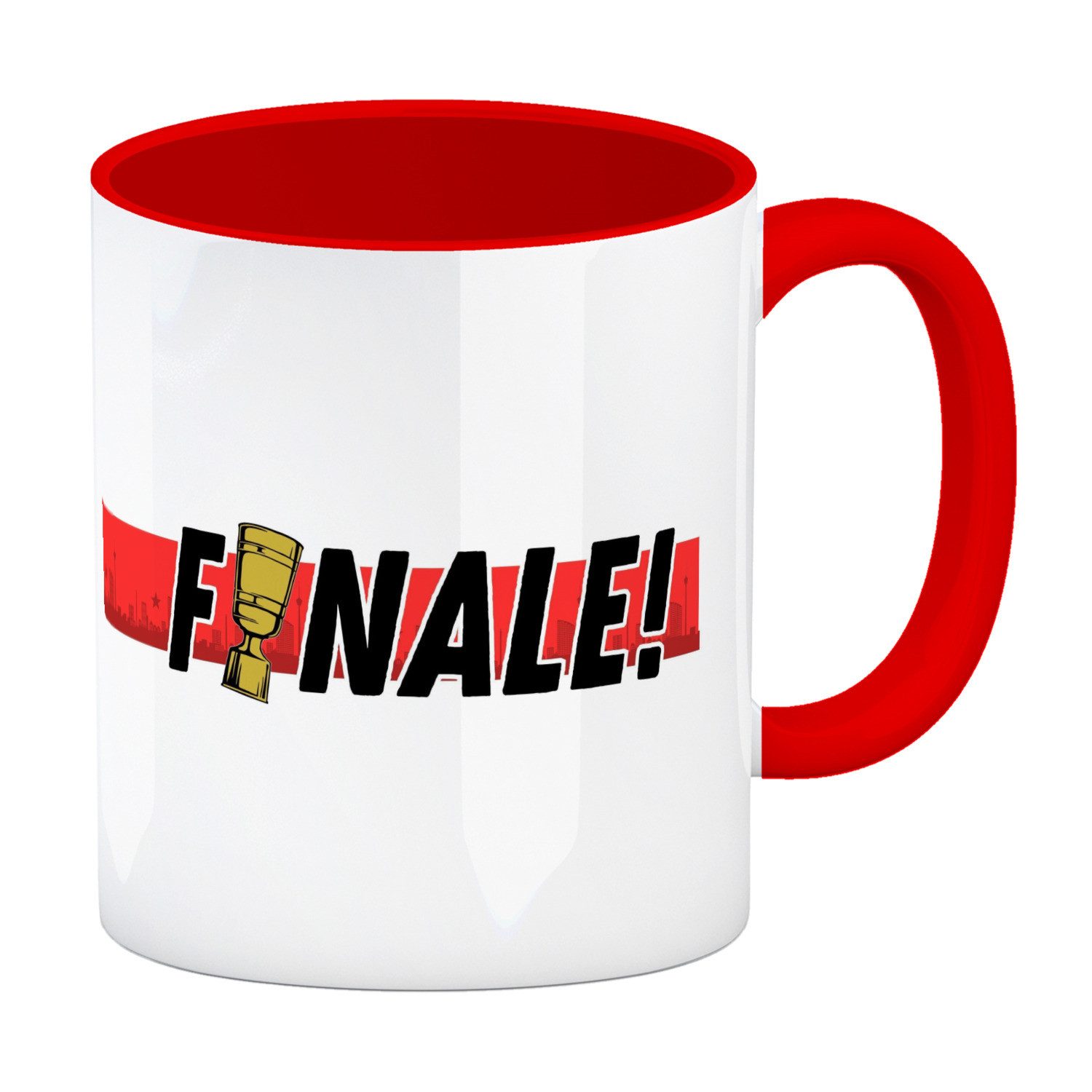 speecheese Tasse Stuttgart Brustring Finale Kaffeebecher in rot mit Skyline
