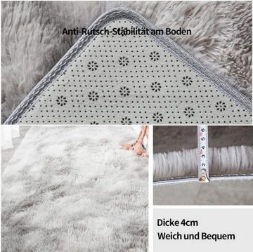 Hochflor-Teppich Hochflor Regenbogen Teppich, 120x160cm, Novzep, Rechteck