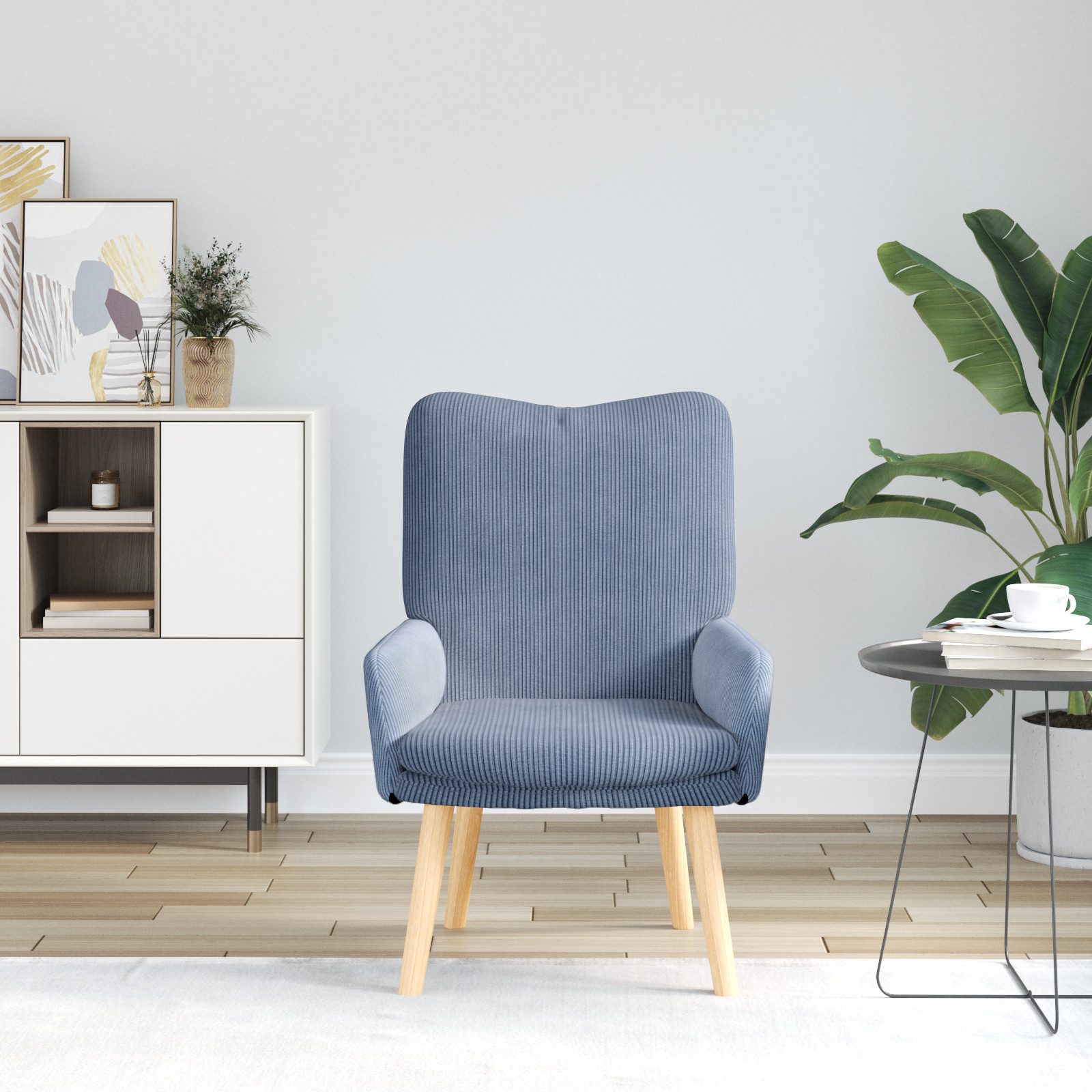 vidaXL Sessel Relaxsessel Blau Cordstoff (1-St) günstig online kaufen