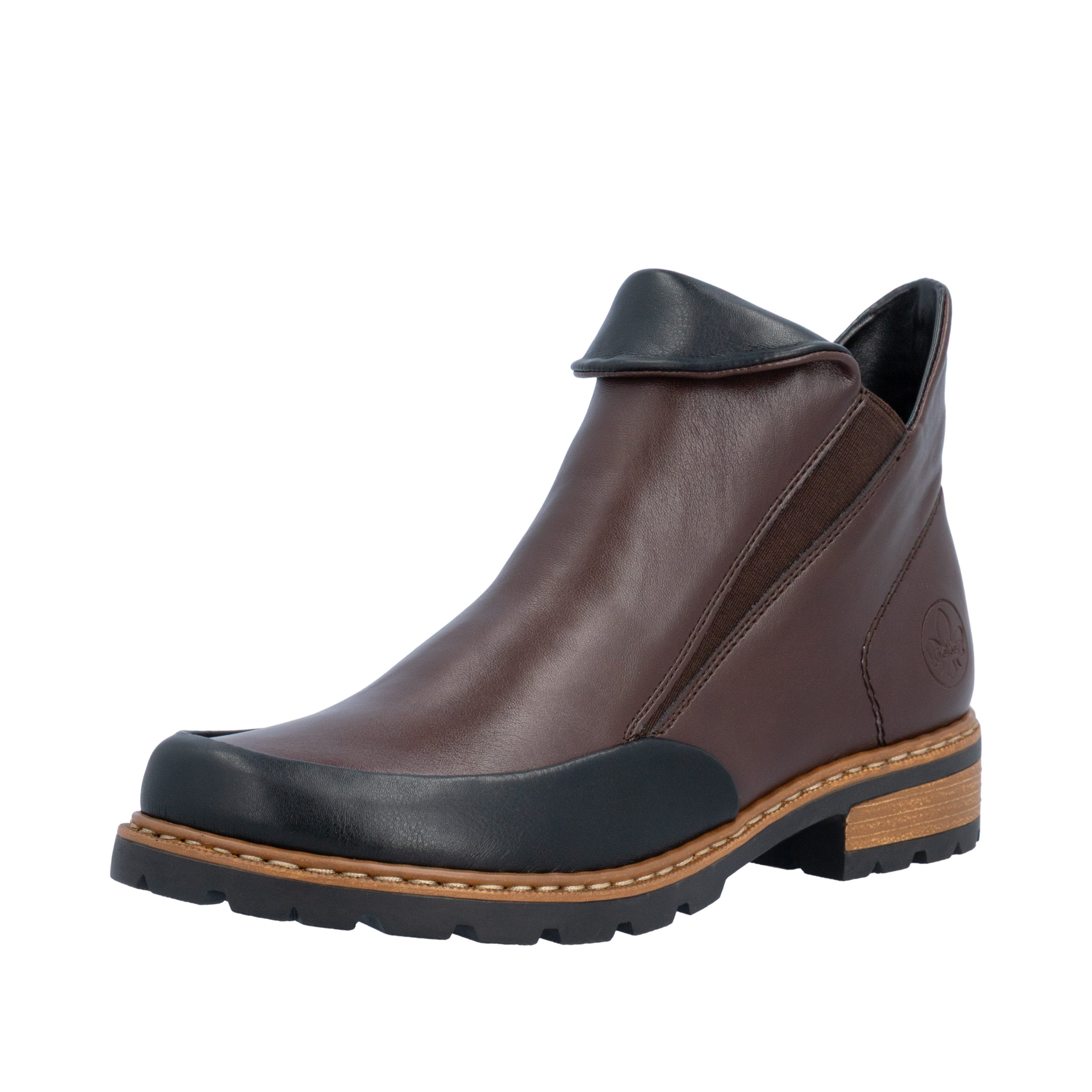 Rieker Chelseaboots Ankleboots, Stiefelette, Blockabsatz, mit Kragen und Reißverschluss