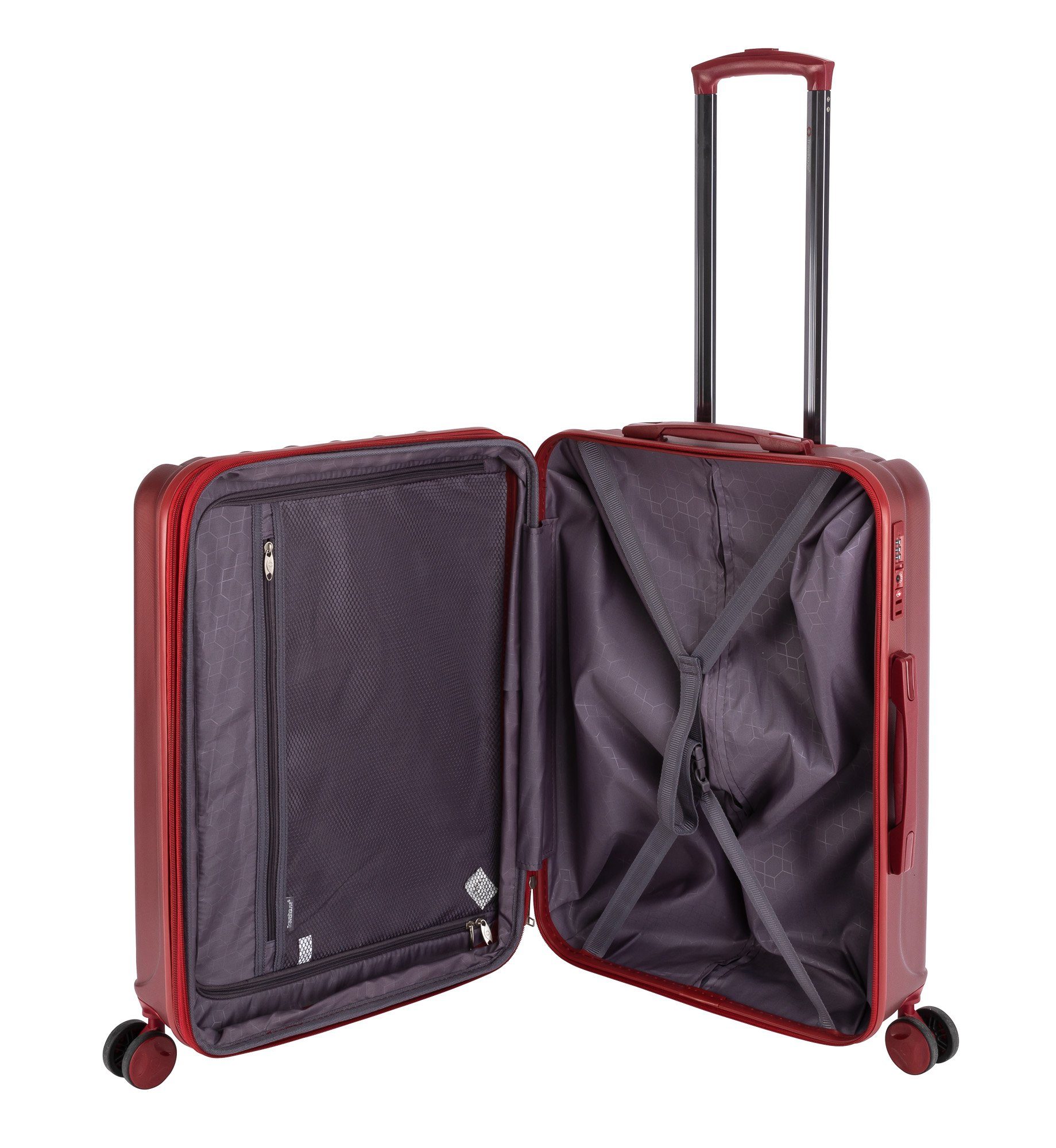 Travelhouse Hartschalen-Trolley Porto, 4 Rollen, Dehnfalte +15% Volumen, ro günstig online kaufen