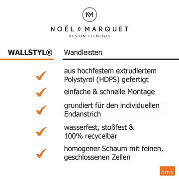 NOËL & MARQUET by nmc Sockelleiste FD7S Polystyrol 70 x 15 x 2000 mm Weiß Fußleiste Fußbodenleiste