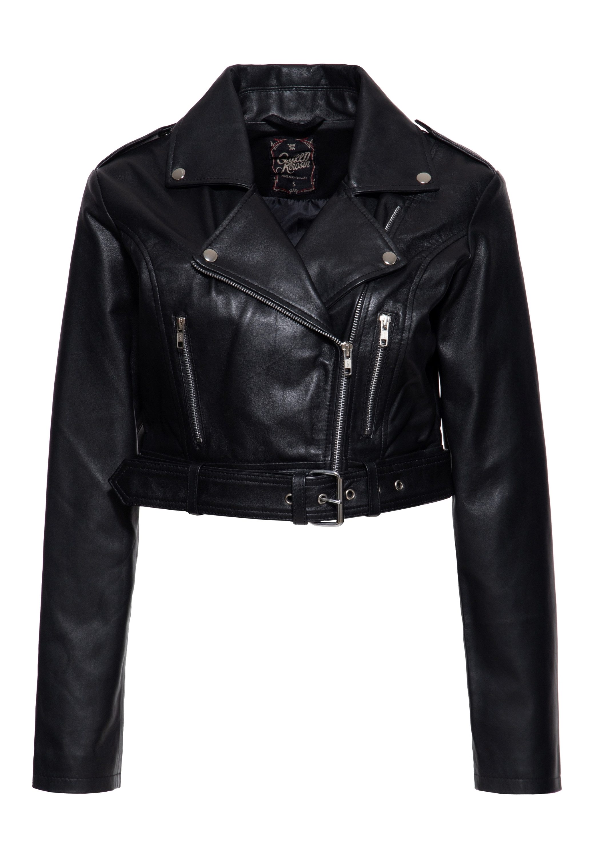 QueenKerosin Lederjacke im Biker-Style günstig online kaufen