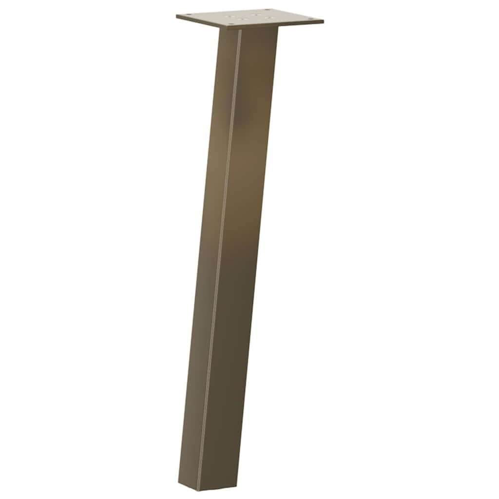 vidaXL Tischbein Couchtischbeine 4 Stk. Naturstahl 42 cm Stahl