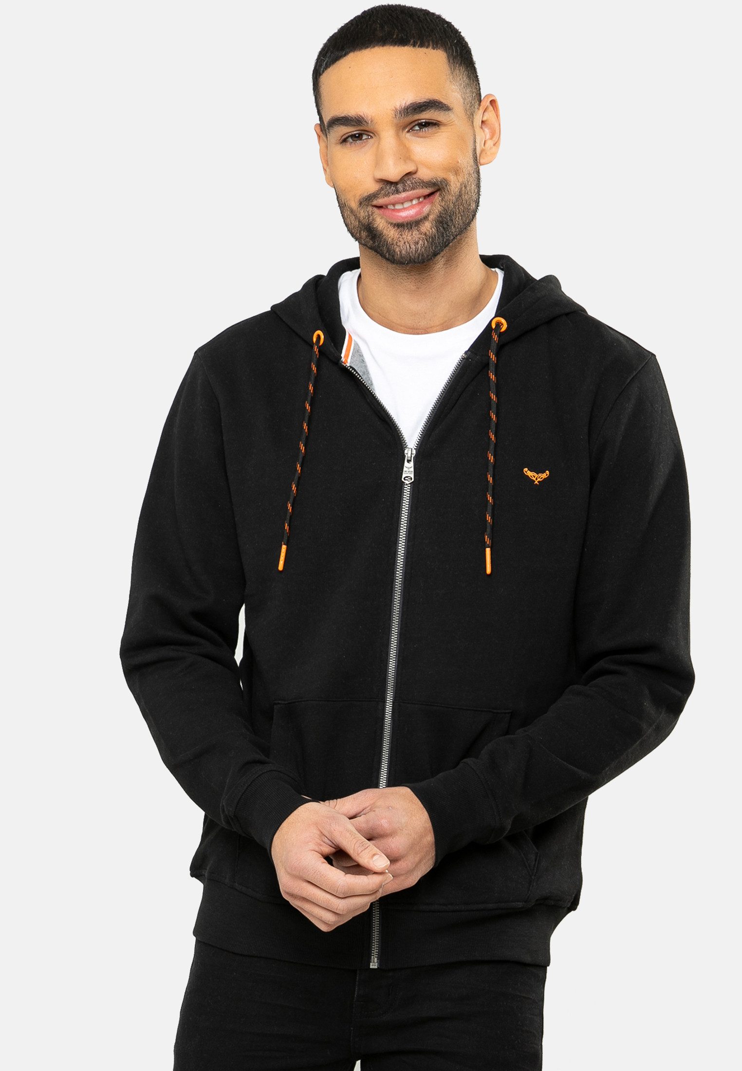 Threadbare Sweatjacke Through Tangerine mit Kapuze günstig online kaufen