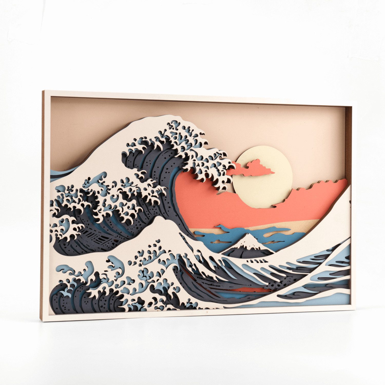 MagicHolz Wandbild Magic Wall Art l The Great Wave Wanddeko, Welle