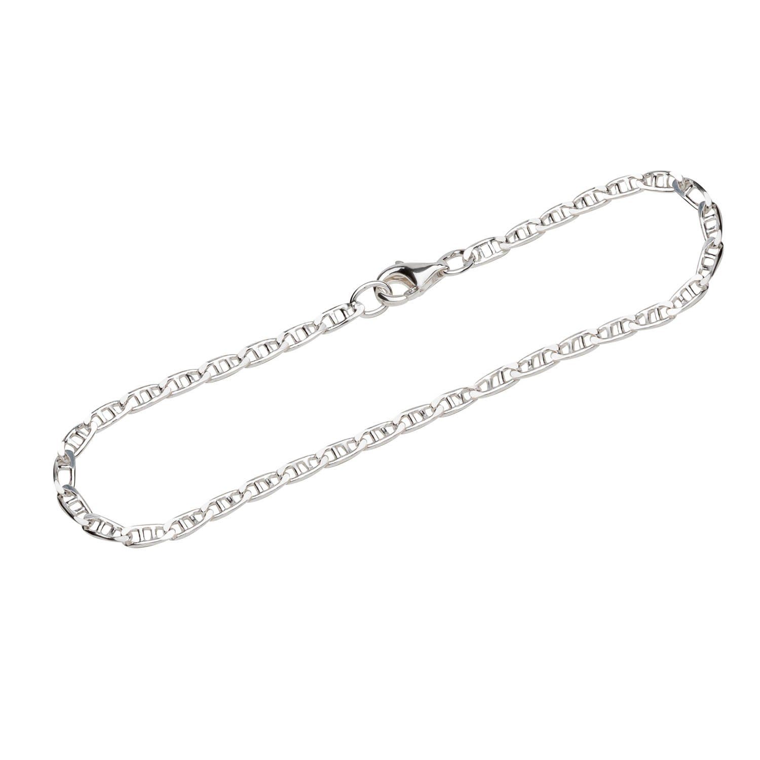 Silberarmband Armband 925 Sterling Silber 19cm Stegpanzerkette d