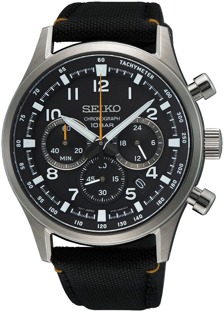 Seiko Chronograph SSB449P1, Quarzuhr, Armbanduhr, Herrenuhr, Nylonarmband, günstig online kaufen