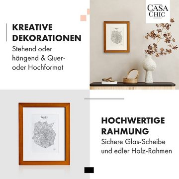 Casa Chic Bilderrahmen Kenton Bilderrahmen rechteckig 25 x 20 cm Passepartout Glas, (Set)