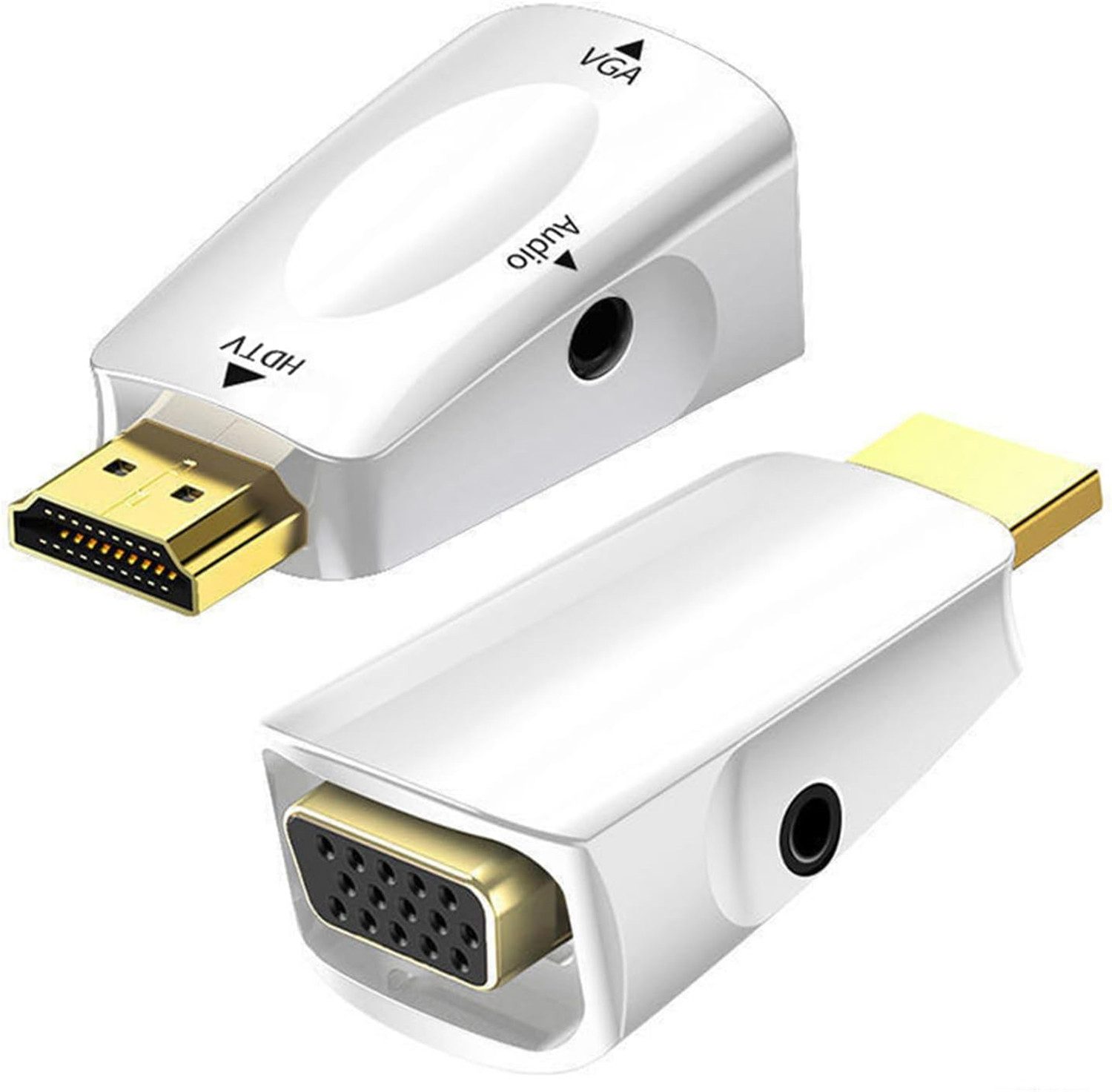 Olotos HDMI Auf zu VGA Stecker HD 1080p Konverter AUX Audio Video Kabel HDMI-Adapter