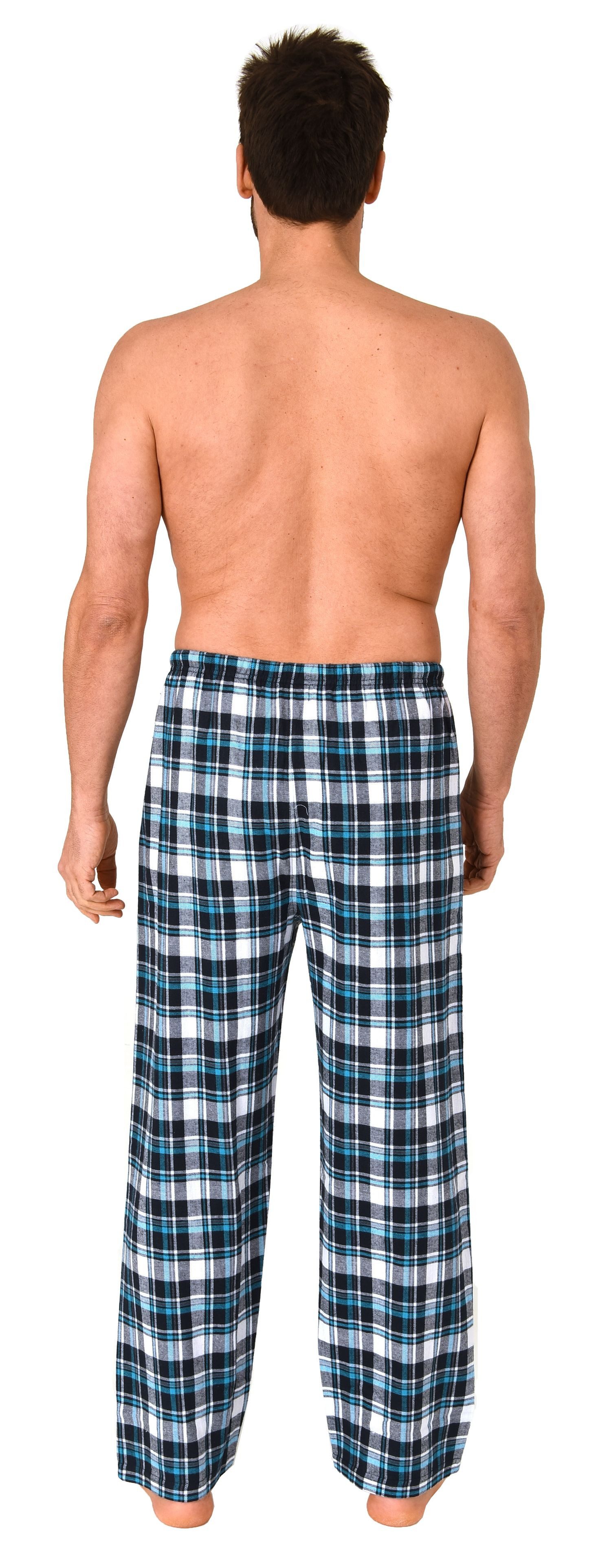 Normann Pyjama Herren Flanell Schlafanzug Hose in Karo-Optik – Bild 4 von 4