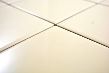 Mosani Mosaikfliesen Mosaik Fliese Wand Keramik beige glänzend Fliese WC Bad Küche
