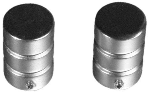 Gardinenstangen-Endstück Zylinder mit Rille, Liedeco, Gardinen, (Set, 2-St), für Gardinenstangen Ø 16 mm chromfarben/matt