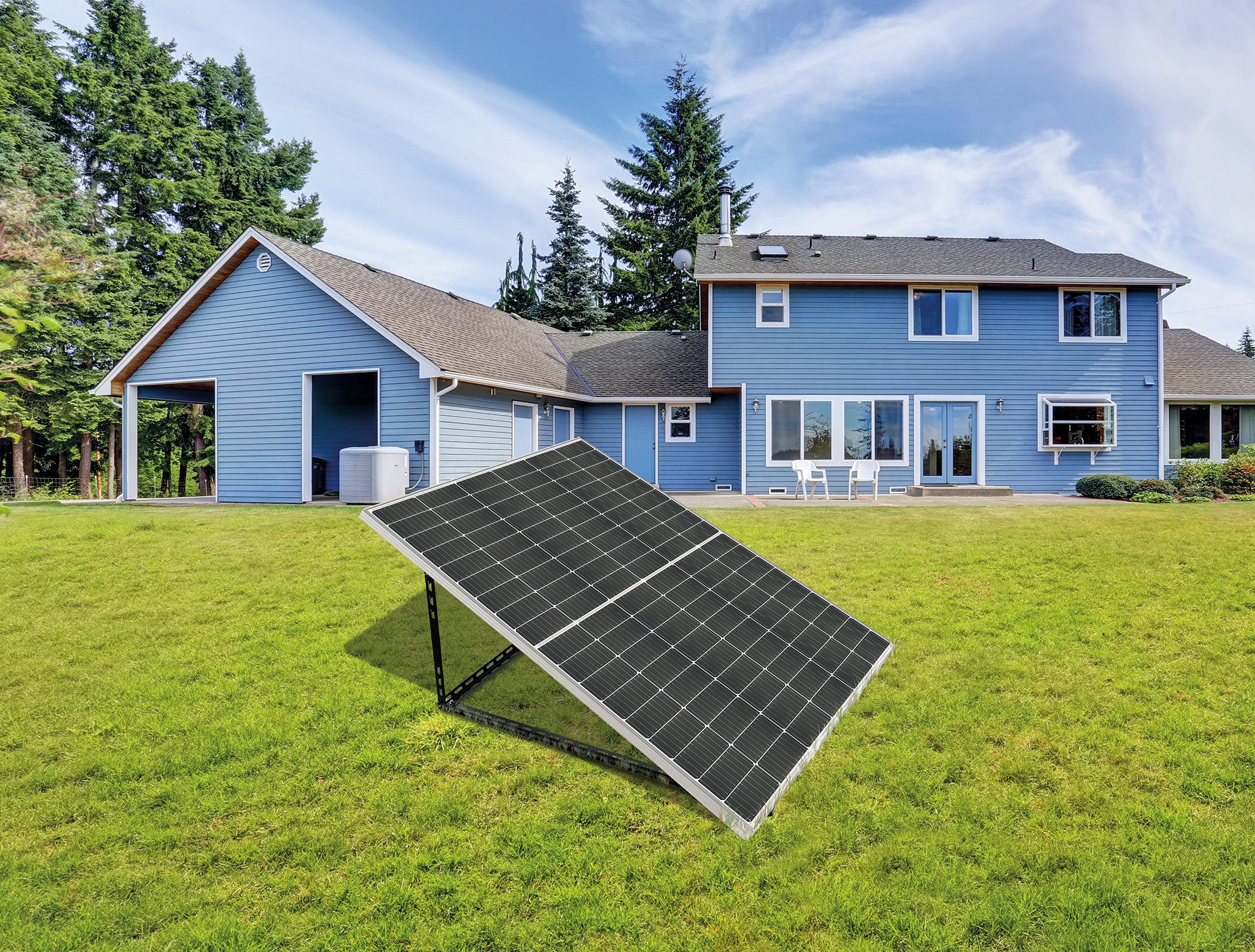 Schwaiger Solarmodul-Halterung SOBM1030, (horizontalen und vertikalen Montage, Balkon-/Bodenmontage eines Solarmoduls, individuell einstellbarer Winkel)