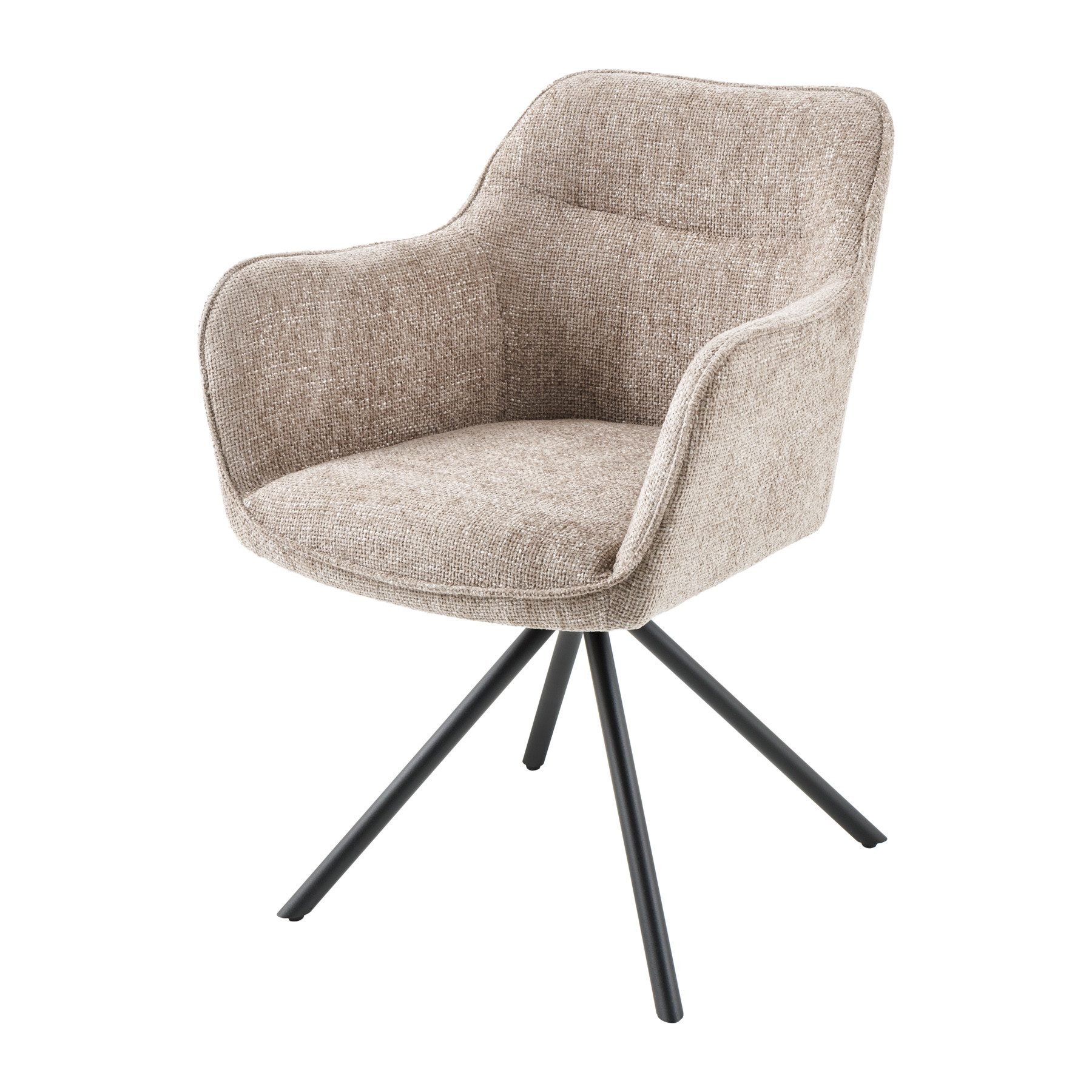 Polsterstuhl VERONA champagner beige / schwarz