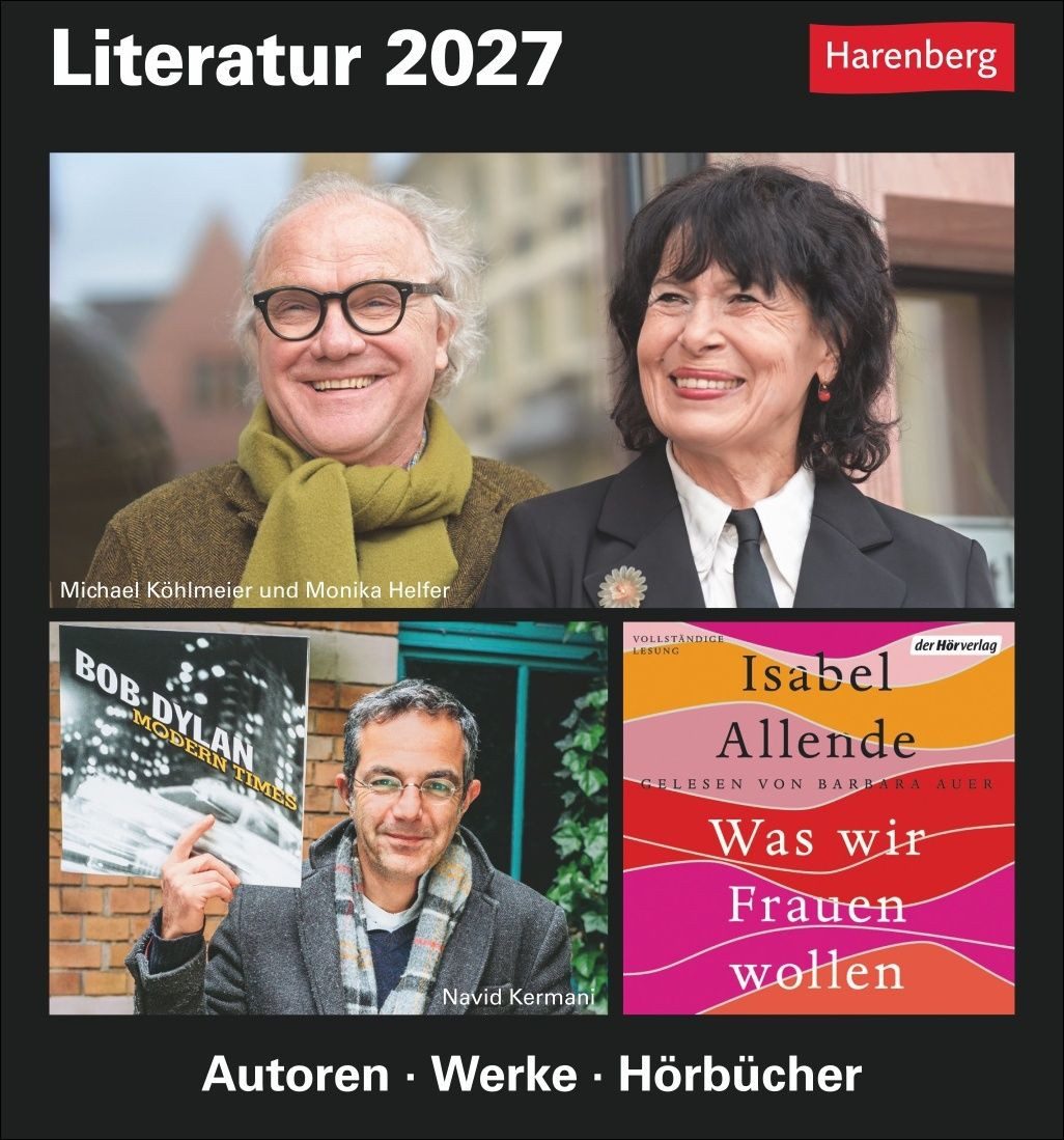 Tischkalender Literatur Tagesabreißkalender 2027 - Kulturkalender - Autoren, Werke