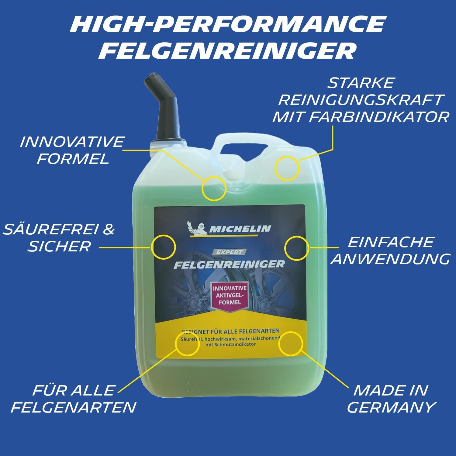 Michelin Michelin EXPERT Aktivgel 5 Liter Kanister Felgenreiniger Felgenreiniger