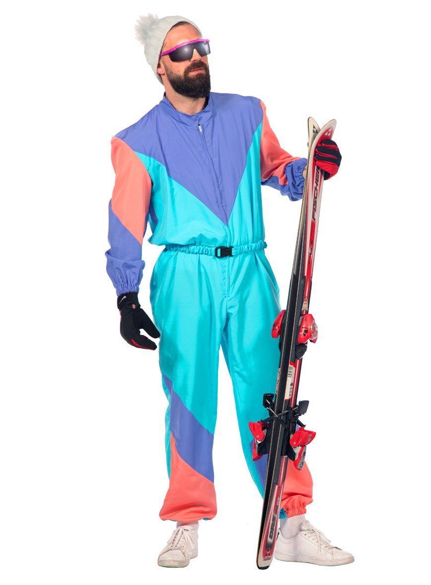 Metamorph Kostüm 80er Skianzug - Karneval Faschingskostüm Herren, Für Skihaserl und Pistenkönige: ein Traum in Pastell!