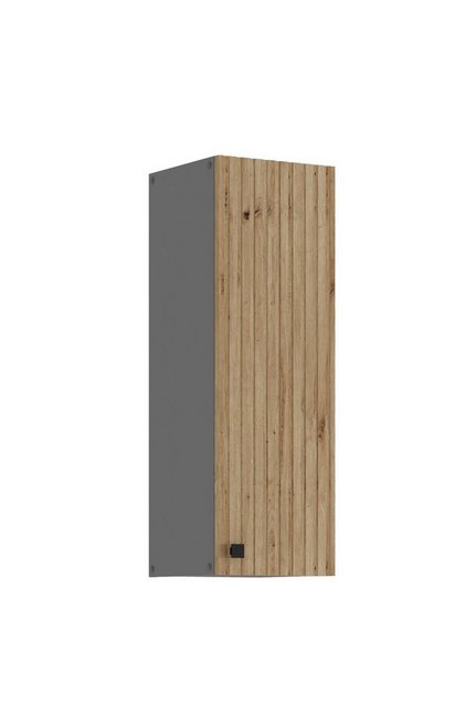 Küchen-Preisbombe Hängeschrank 30 cm Küche AVA Eiche Artisan Lamellen Optik günstig online kaufen
