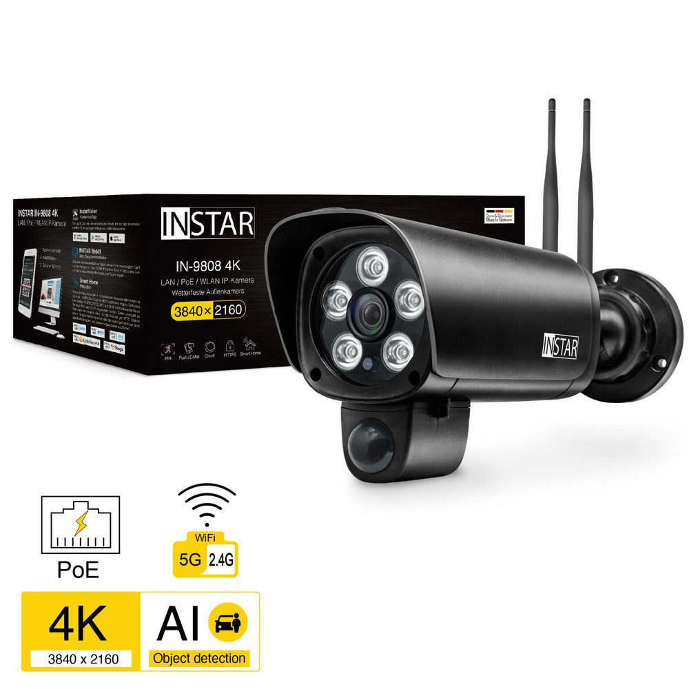 INSTAR Überwachungskamera INSTAR INSTAR IN-9808 4K schwarz 18001 IP Überwachungskamera (INSTAR IN-9808 4K schwarz 18001)