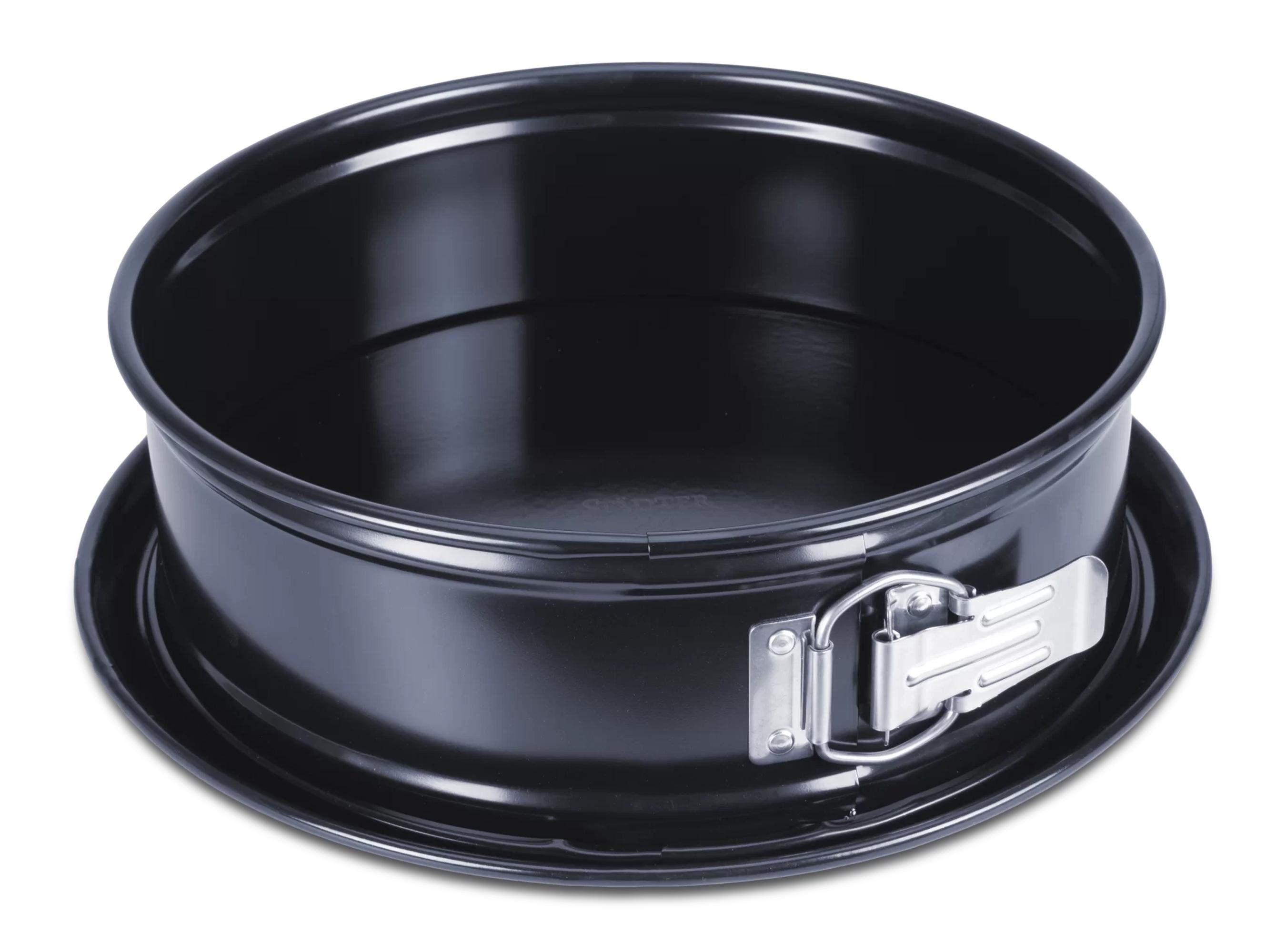 STÄDTER Springform Springform Emaille 24 cm kratzfest Schwarz, Auslaufsicherer Rand