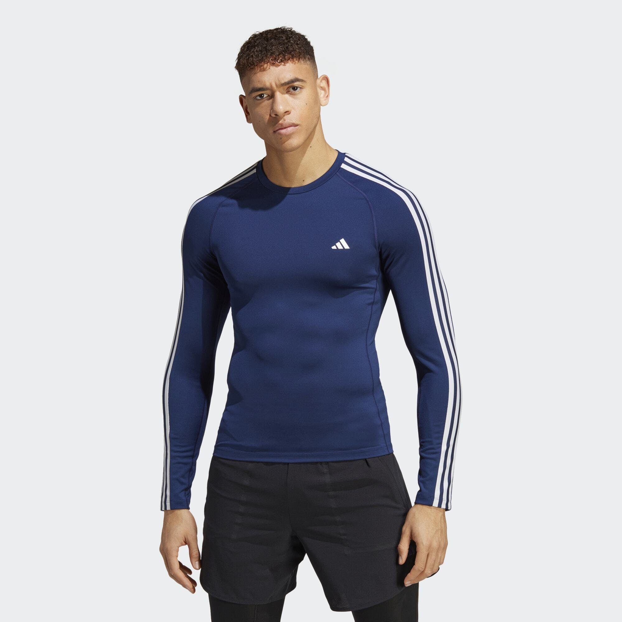 adidas Performance Funktionsshirt TECHFIT 3-STREIFEN TRAINING LONGSLEEVE,  Feuchtigkeitsabsorbierende AEROREADY Technologie