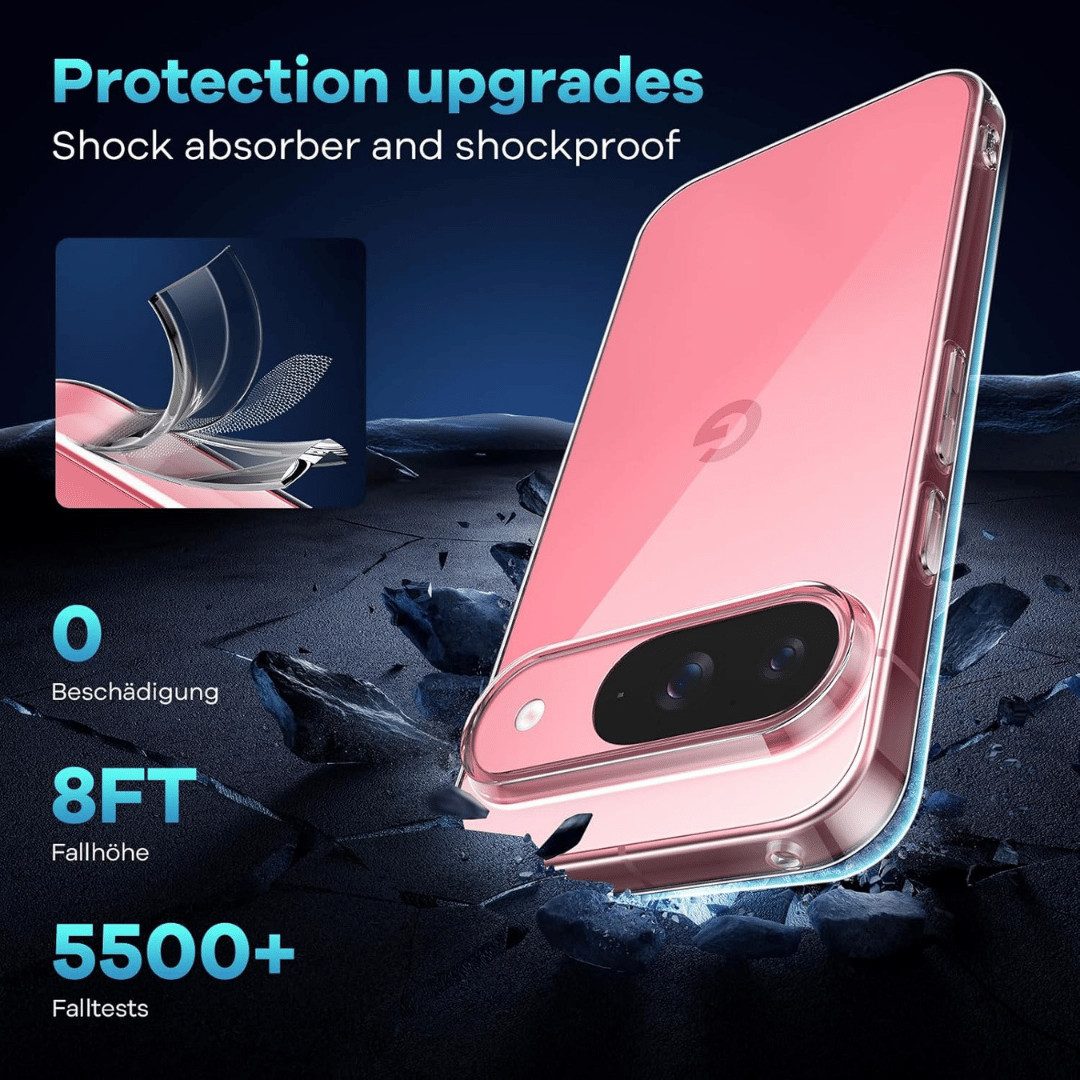 SmartUP Smartphone-Hülle + 2X Schutzglas für Google Pixel 9 Panzerfolie Display Screen Case 9H 6,3-Zoll, kompletter Rundumschutz – Bild 3 von 5