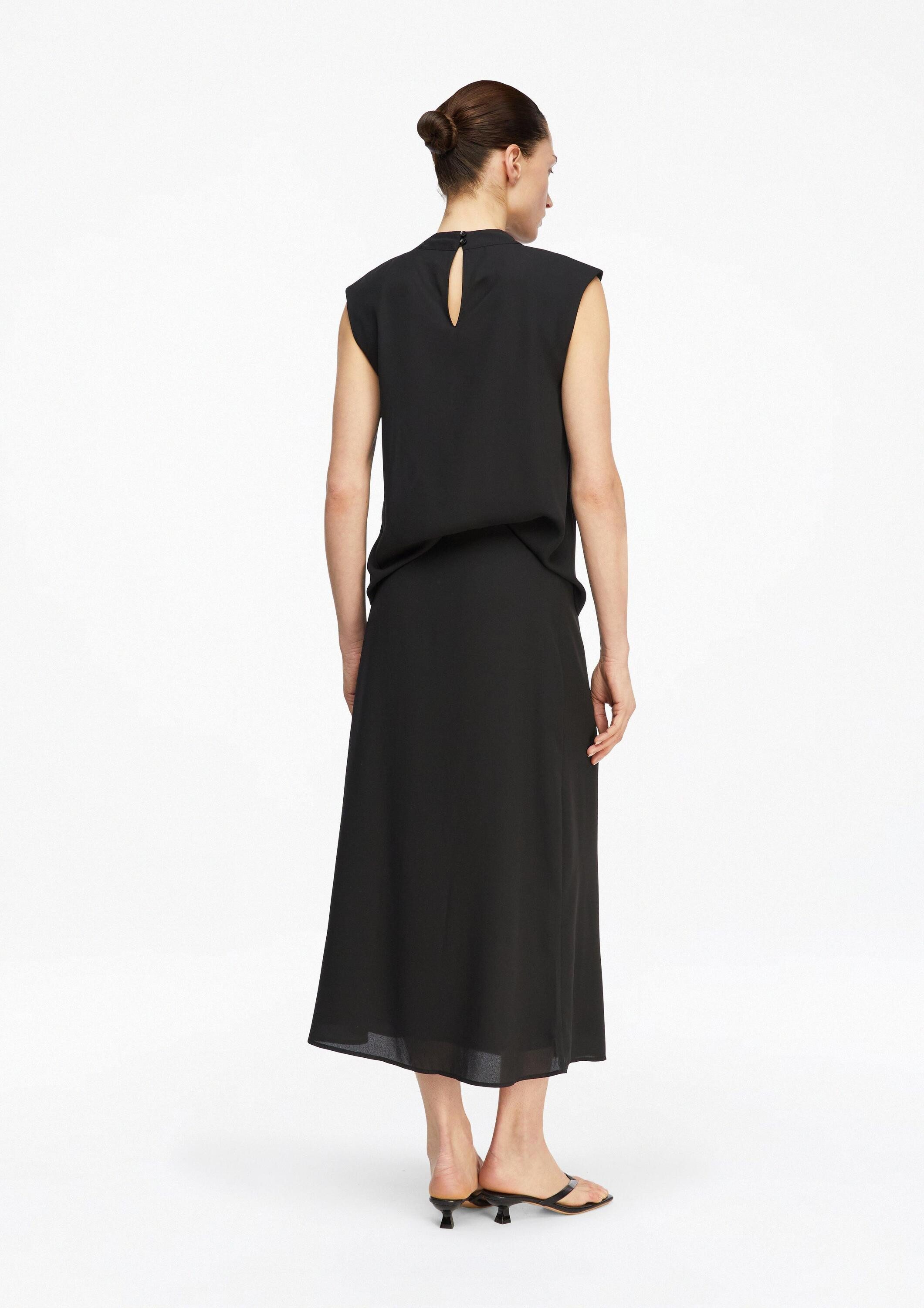 comma Maxirock Rock Chiffonrock in Midilänge mit Volant