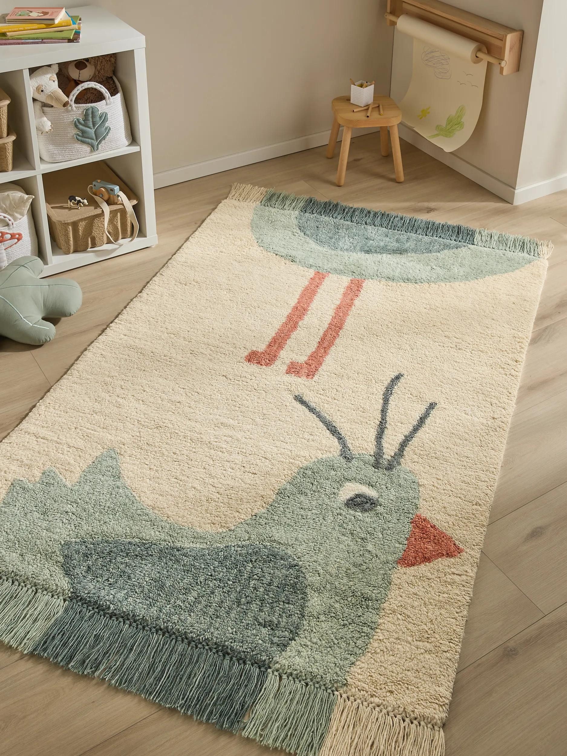 benuta Kinderteppich Iggy, rechteckig, Höhe: 11 mm, Kunstfaser, Berber, Ethno-Style, Wohnzimmer