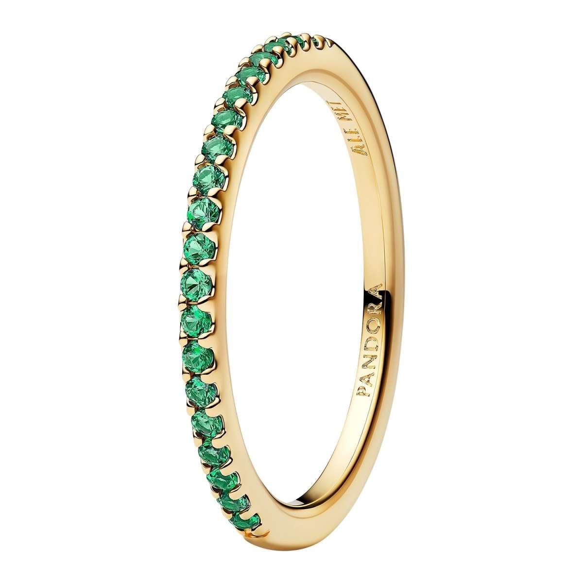 Pandora Fingerring 162999C03, für Damen-Ring Funkelndes Grün Halber Ewigkeits-Ring