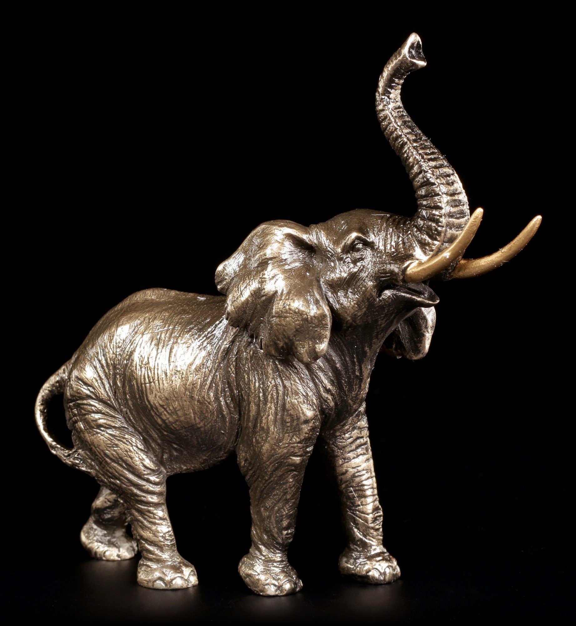 Figuren Shop GmbH Tierfigur Elefanten Figur Dekoration - Veronese - - bronziert Tier Laufend