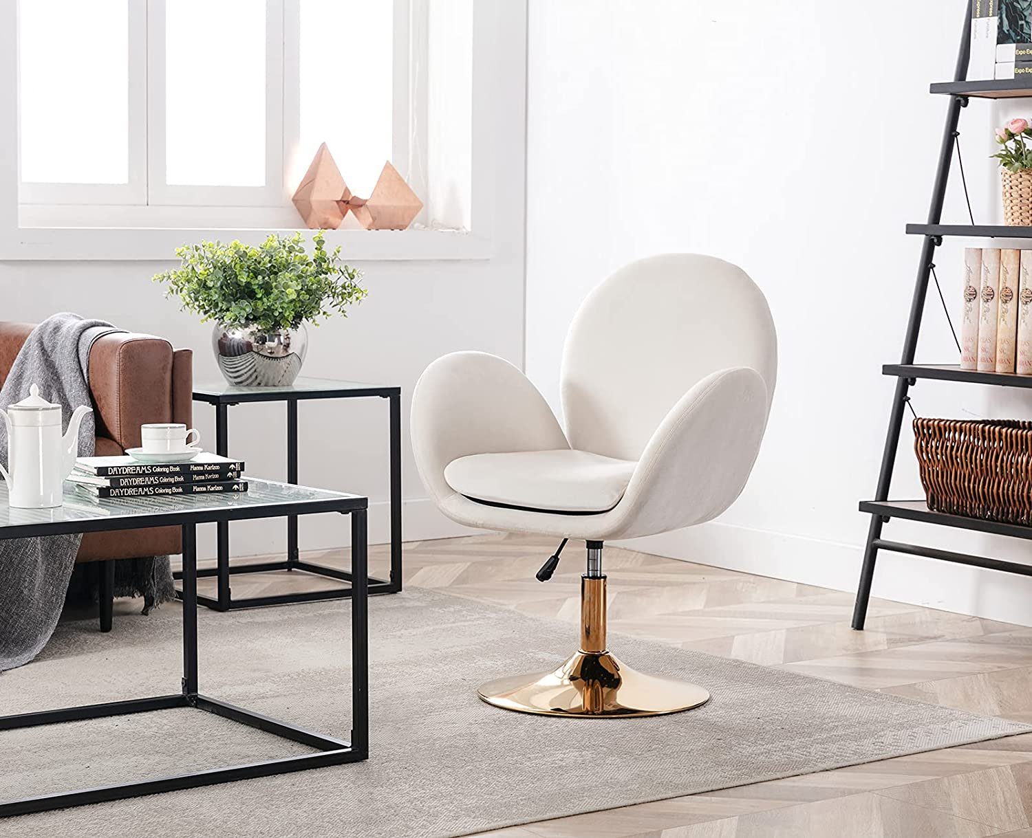 WAHSON OFFICE CHAIRS Loungesessel Sessel Samt Drehstuhl höhenverstellbar günstig online kaufen