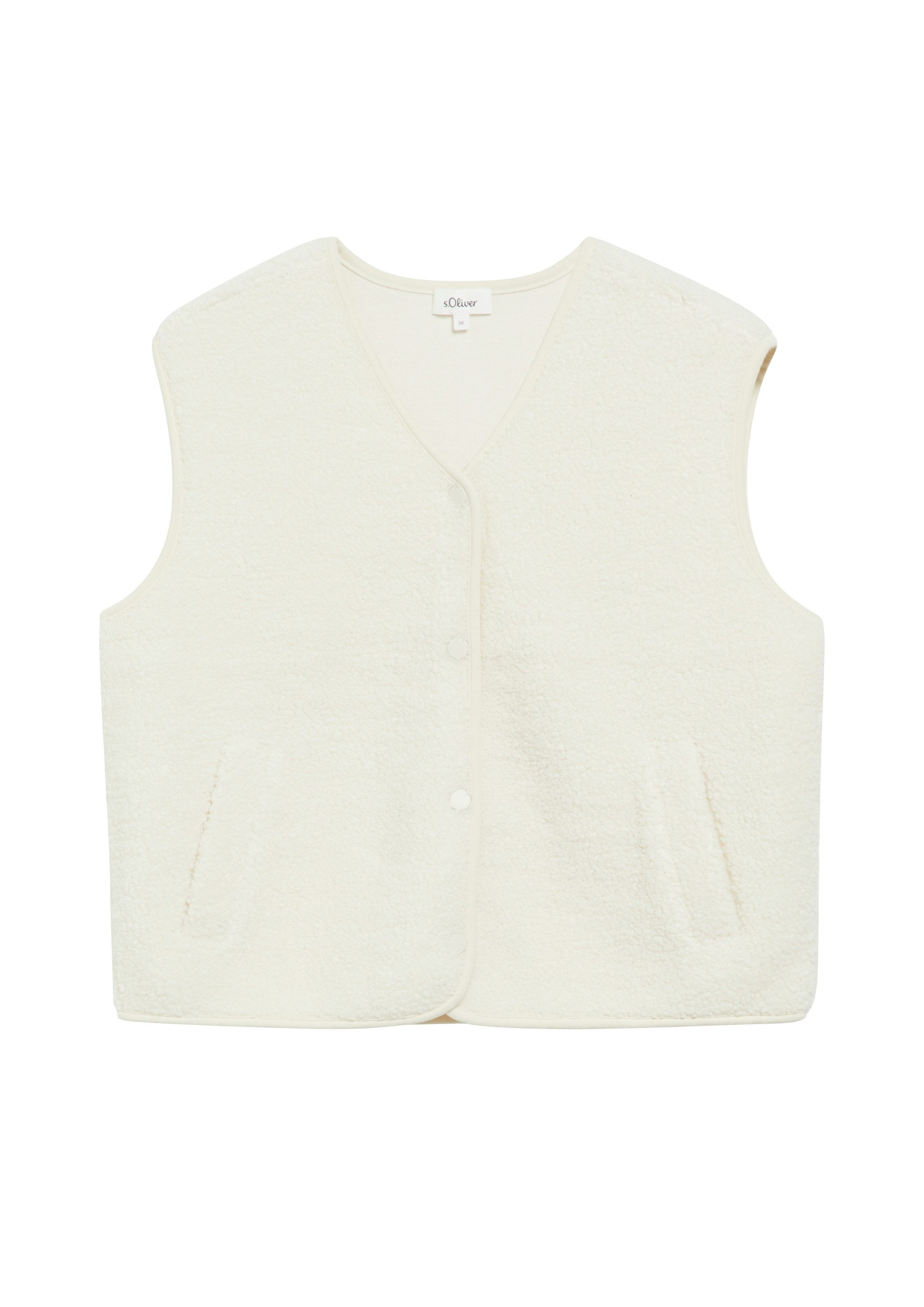 s.Oliver Funktionsweste Indoor-Weste Teddy-Weste im Relaxed Fit