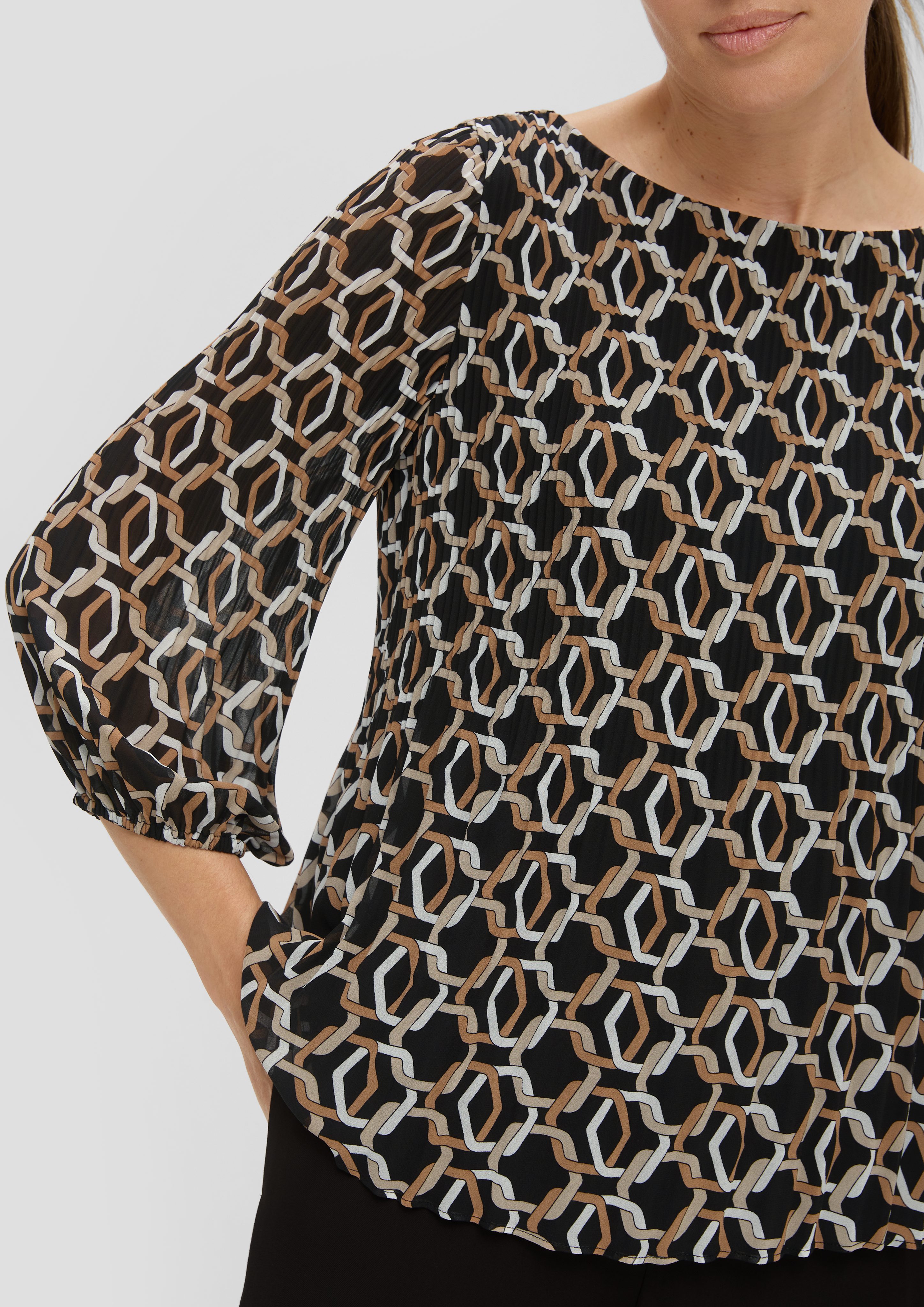 s.Oliver BLACK LABEL Langarmbluse Chiffonbluse mit günstig online kaufen