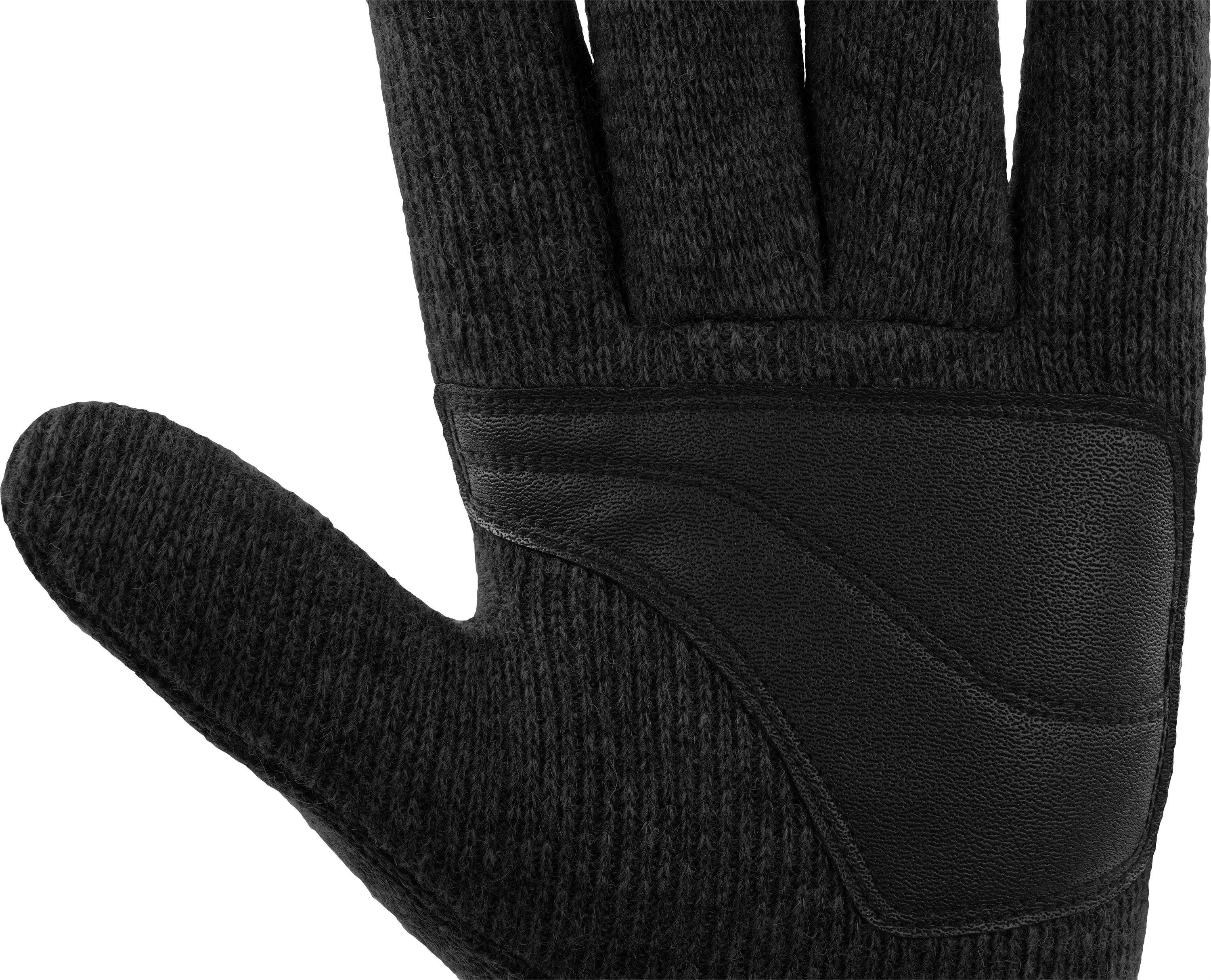 Thinsulate™ Thermofutterund Hamilton Strickhandschuhe Thermohandschuhe mit Schwarz Outdoorhandschuhe normani Woll-Strick-Fingerhandschuhe Wollhandschuhe Fleece Innenmaterial Winterhandschuhe