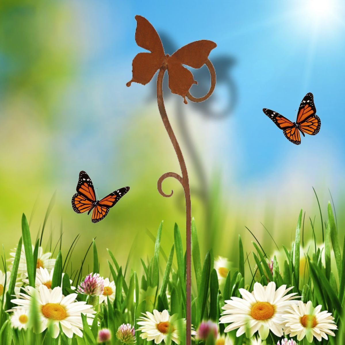 Rost-Schmetterling PAPILLO 440s Gartenfigur (Stück) 440s Curlstab, auf